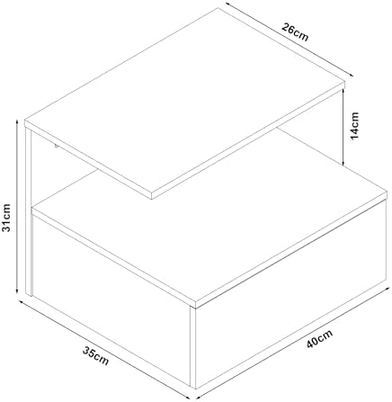 Vue 2 de Encasa Etagere Murale Avec
