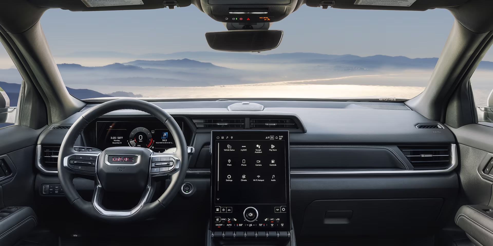 2026 GMC Terrain dashboard with its advanced infotainment system.