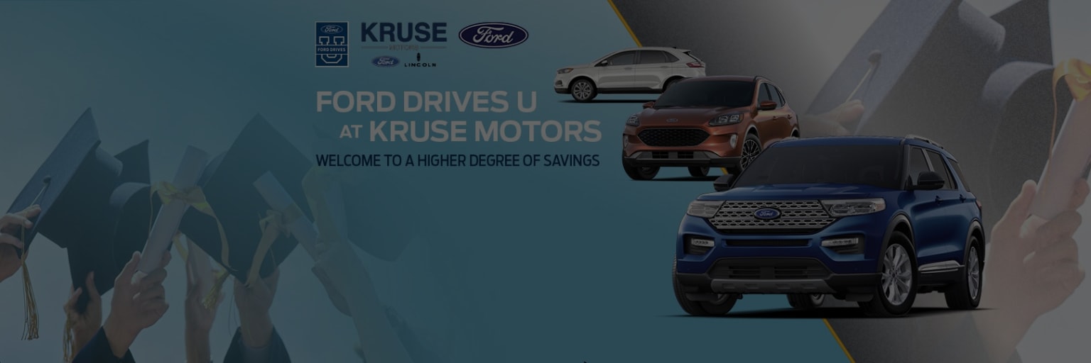 ford drives u at kruse motors, welcome to a higher - tech savings program for ford dealers