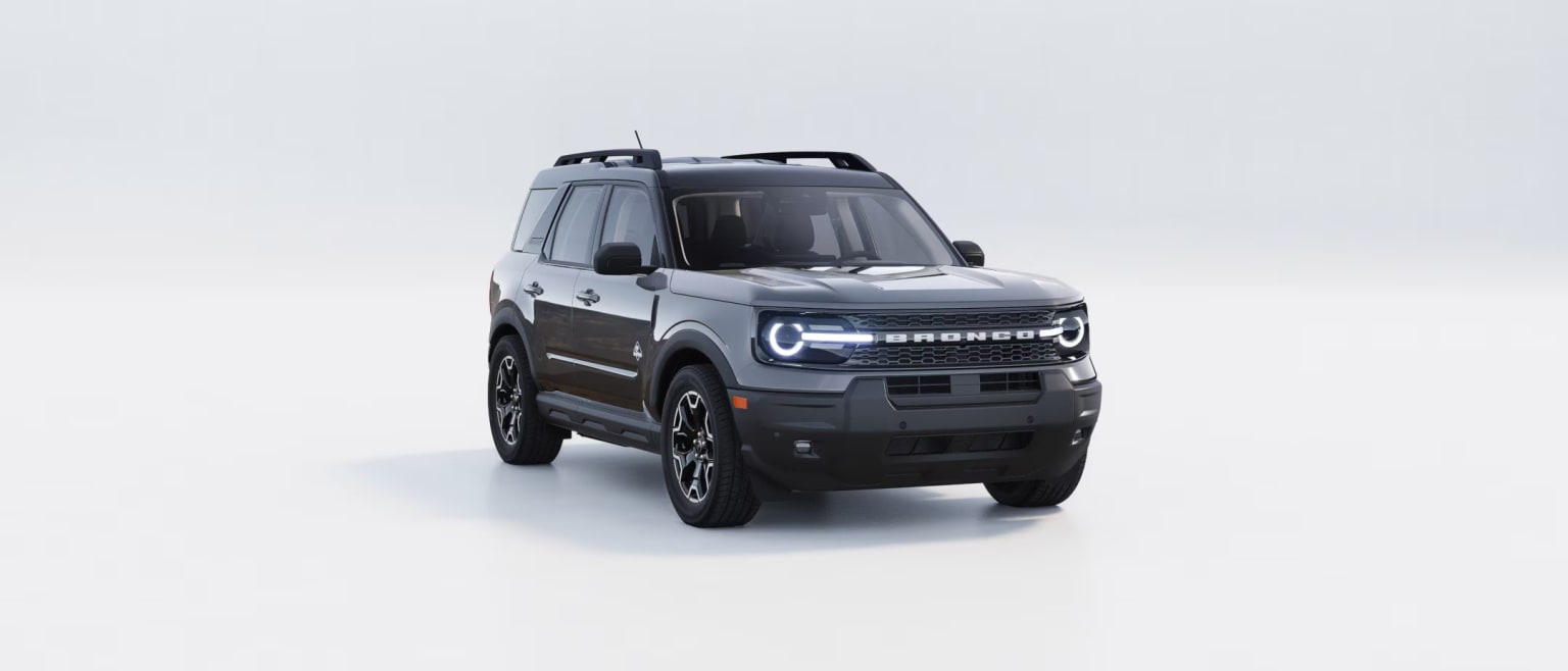 An off-road vehicle with a bold, angular design on a plain, light-colored background.