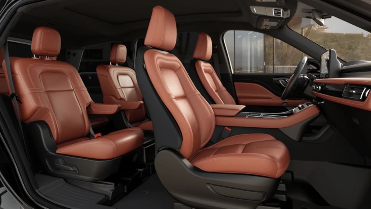 2025 Lincoln Aviator Interior Color Option Onyx and Harvest Bronze
