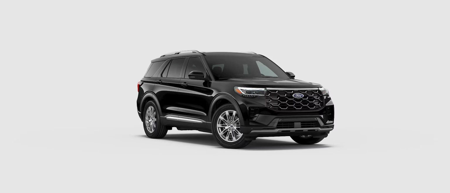 Black SUV with a prominent grille and distinctive design elements on a plain white background.