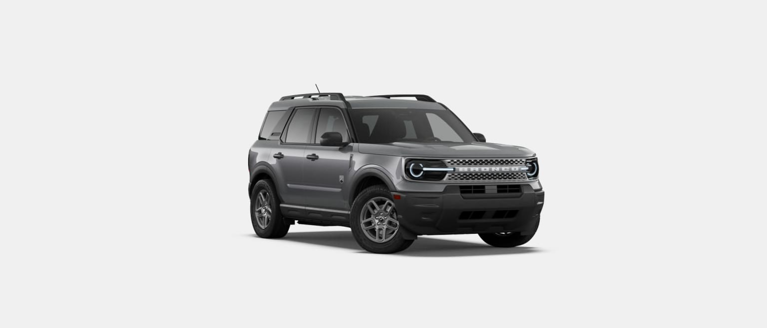 Gray SUV parked on a plain white background.