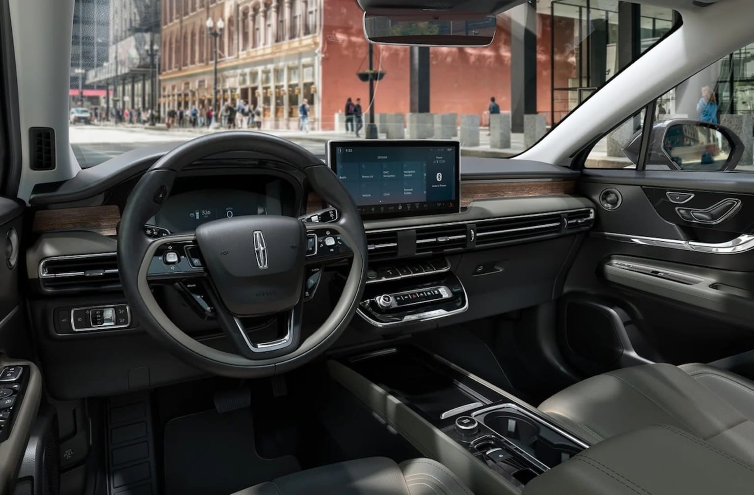 2025 Lincoln Corsair interior view showing dash and front seats