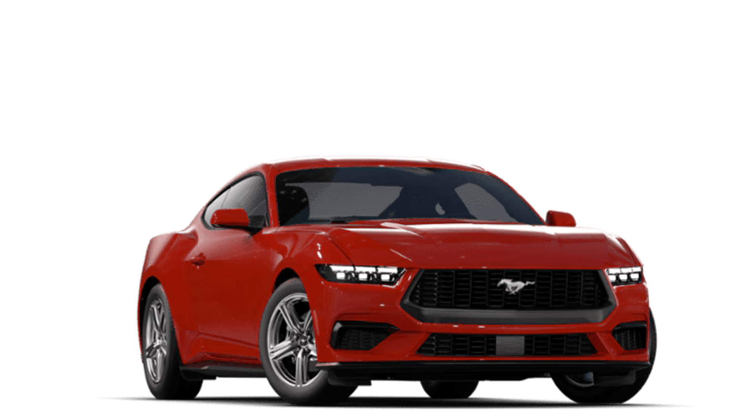 A bright red, sleek and modern-looking sports utility vehicle (SUV) against a plain white background.