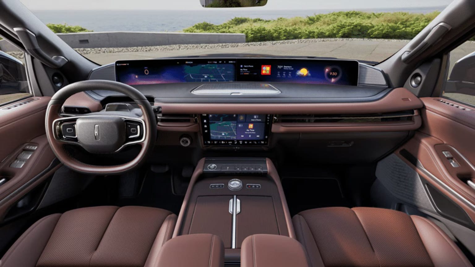 2025 Lincoln Navigator Interior Color Option Oynx Black and Hot Chocolate