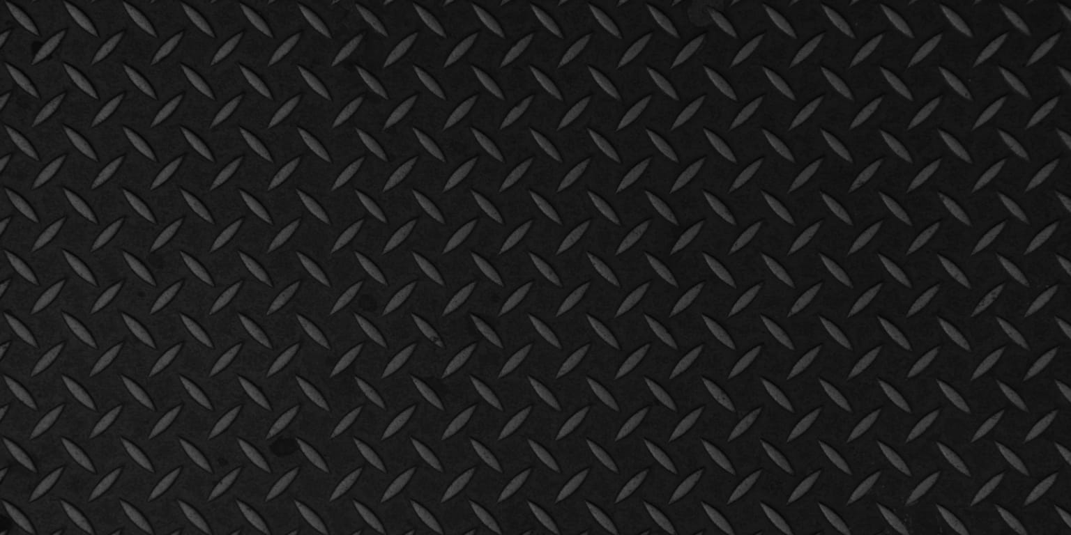 Dark, textured background with a repeating diagonal pattern.