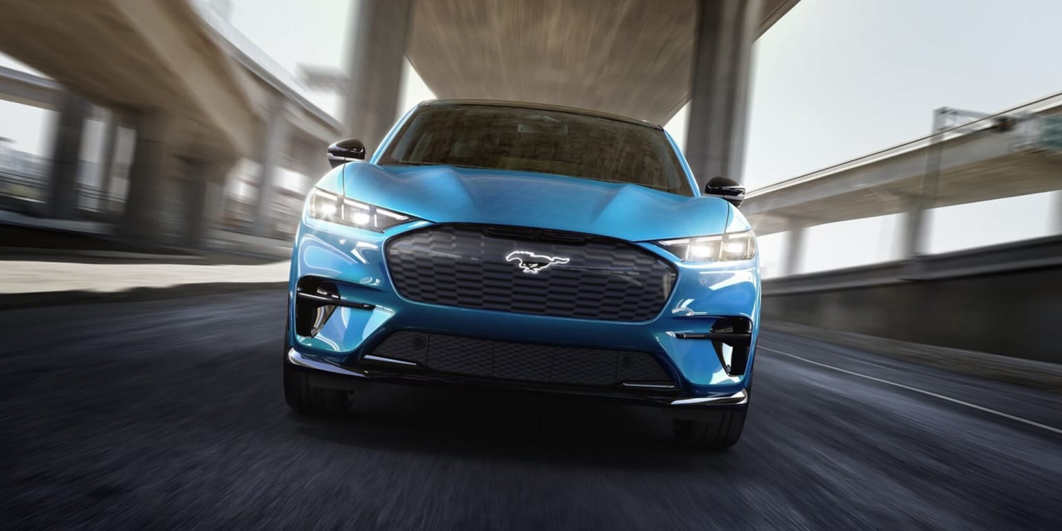 Ford Mustang Mach-E in motion