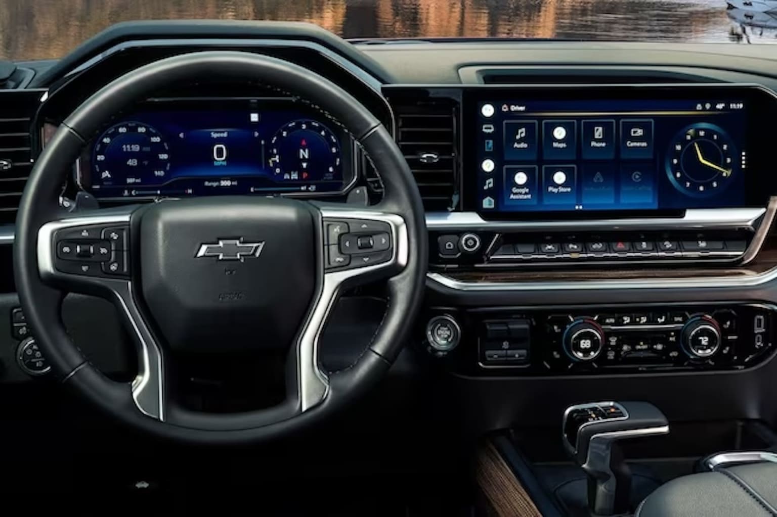 Interior Dashview of the 2024 Chevy Silverado 1500 Pickup Truck