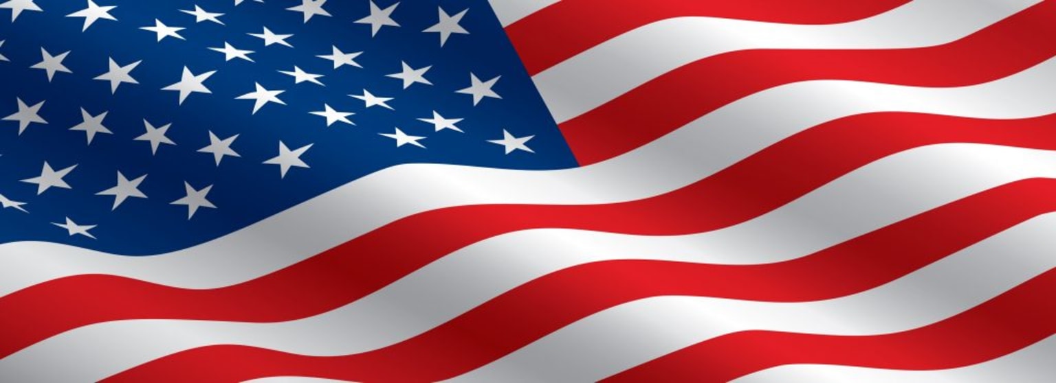 the american flag is waving in the wind with white stars on a red, white, and blue background