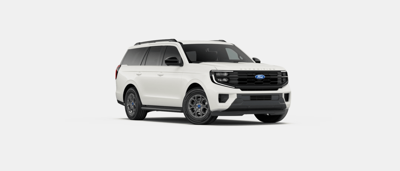 A white SUV is shown in a studio shot against a plain white background.