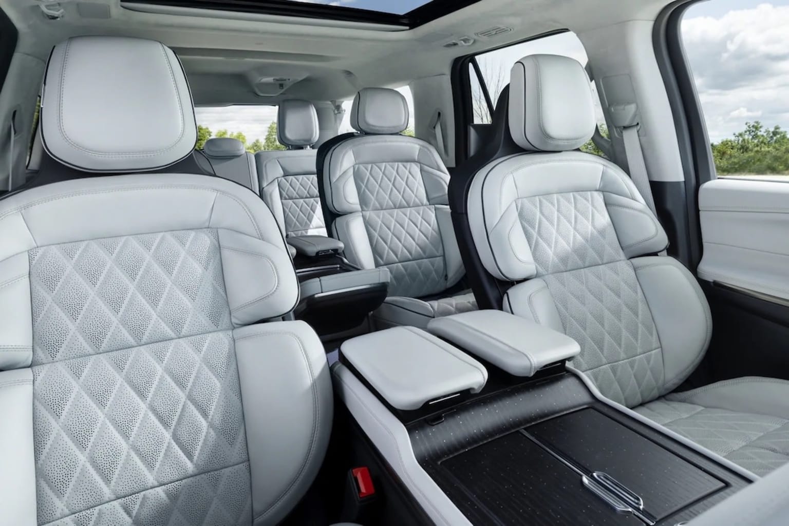 2025 Lincoln Navigator Perfect Position seats in the second and third row