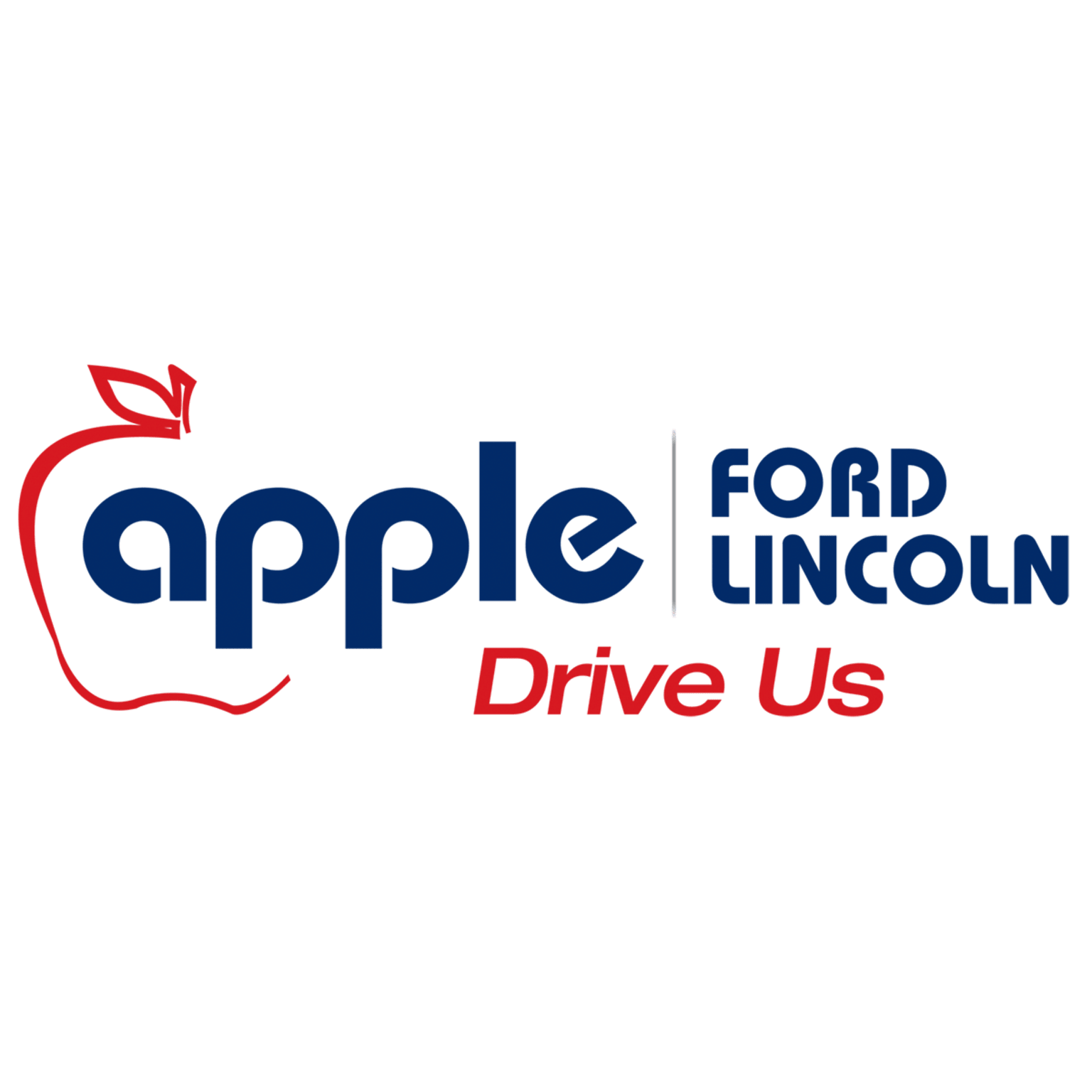 The image shows the logo of a car dealership with the slogan "Drive Us".