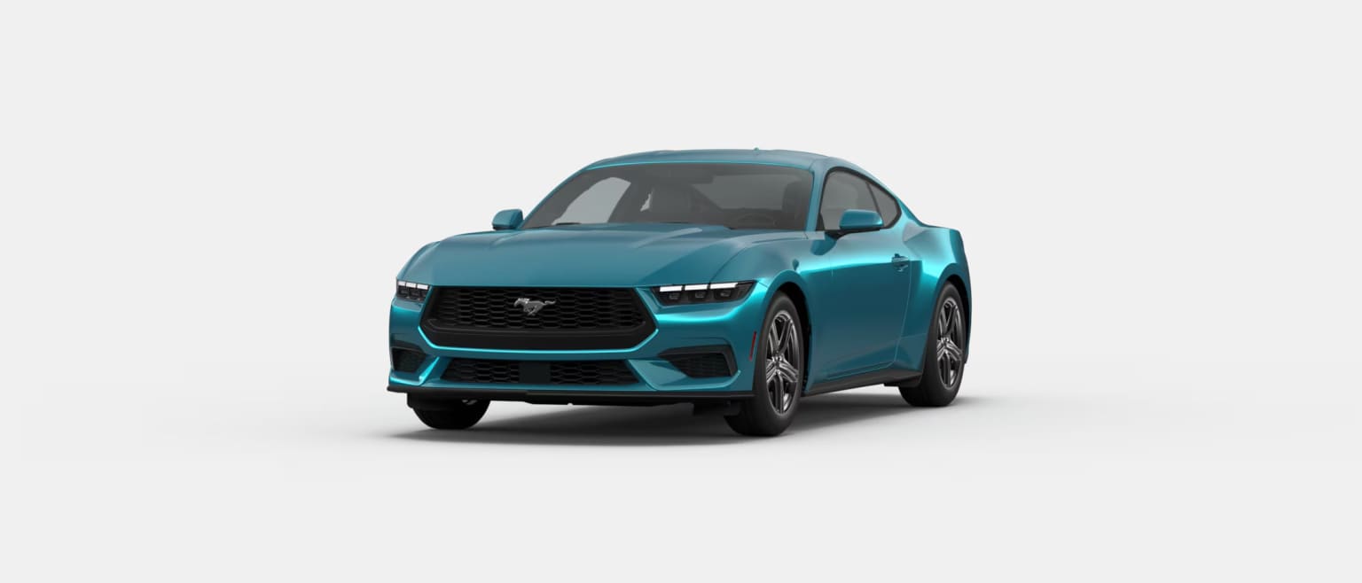 Electric teal-colored SUV with bold angular design on plain white background.