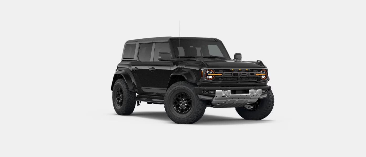 A black SUV sitting on a white background.