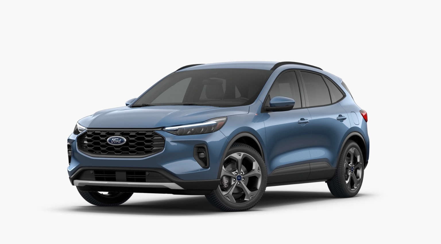 A blue SUV with a sleek and modern design, set against a plain white background.