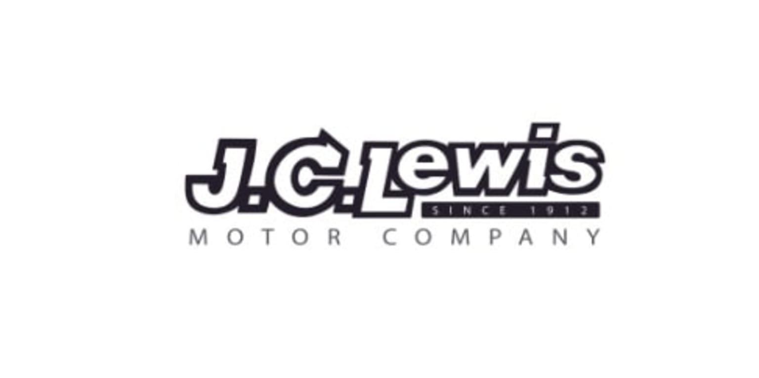 the jc lewis motor company logo is shown in a black and white photo, with the words jc lewis on it