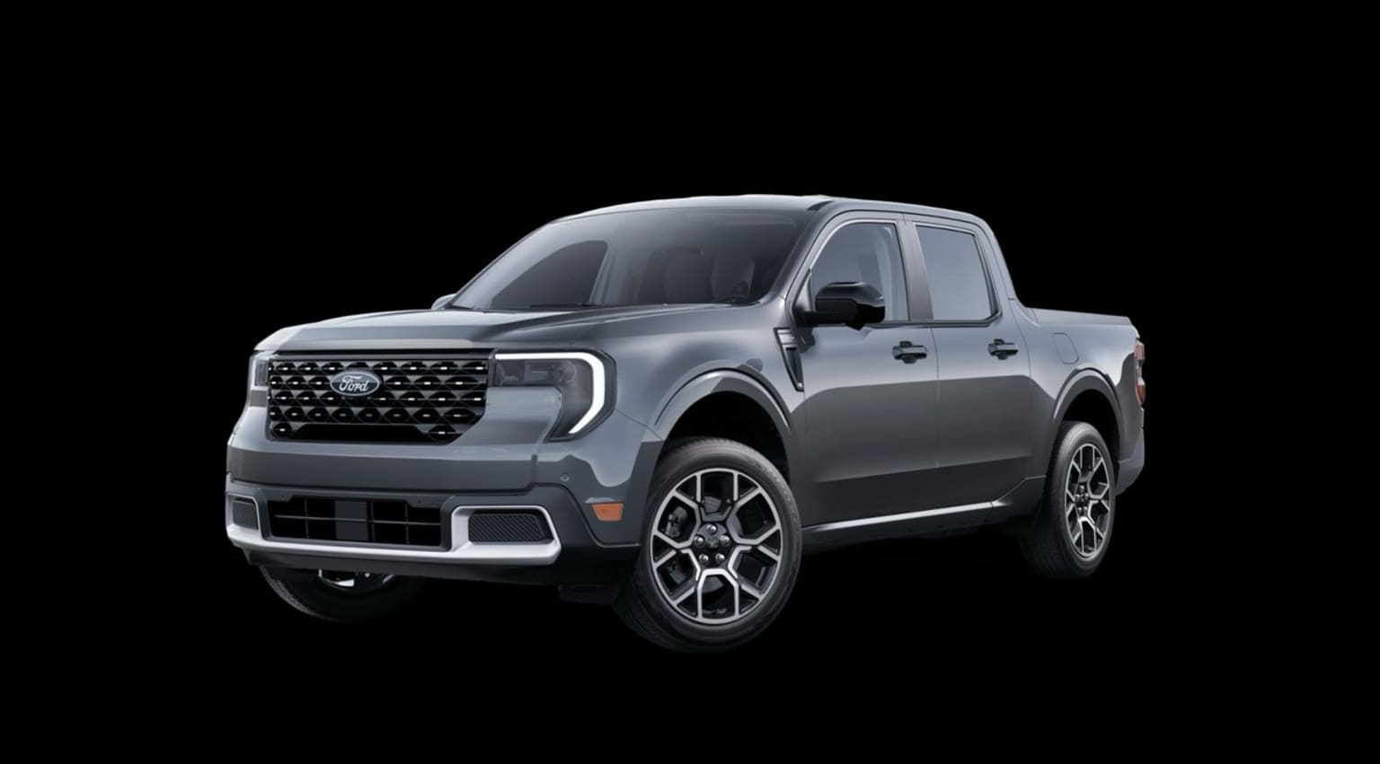 A sleek and modern-looking pickup truck with a bold grille and distinctive design elements.