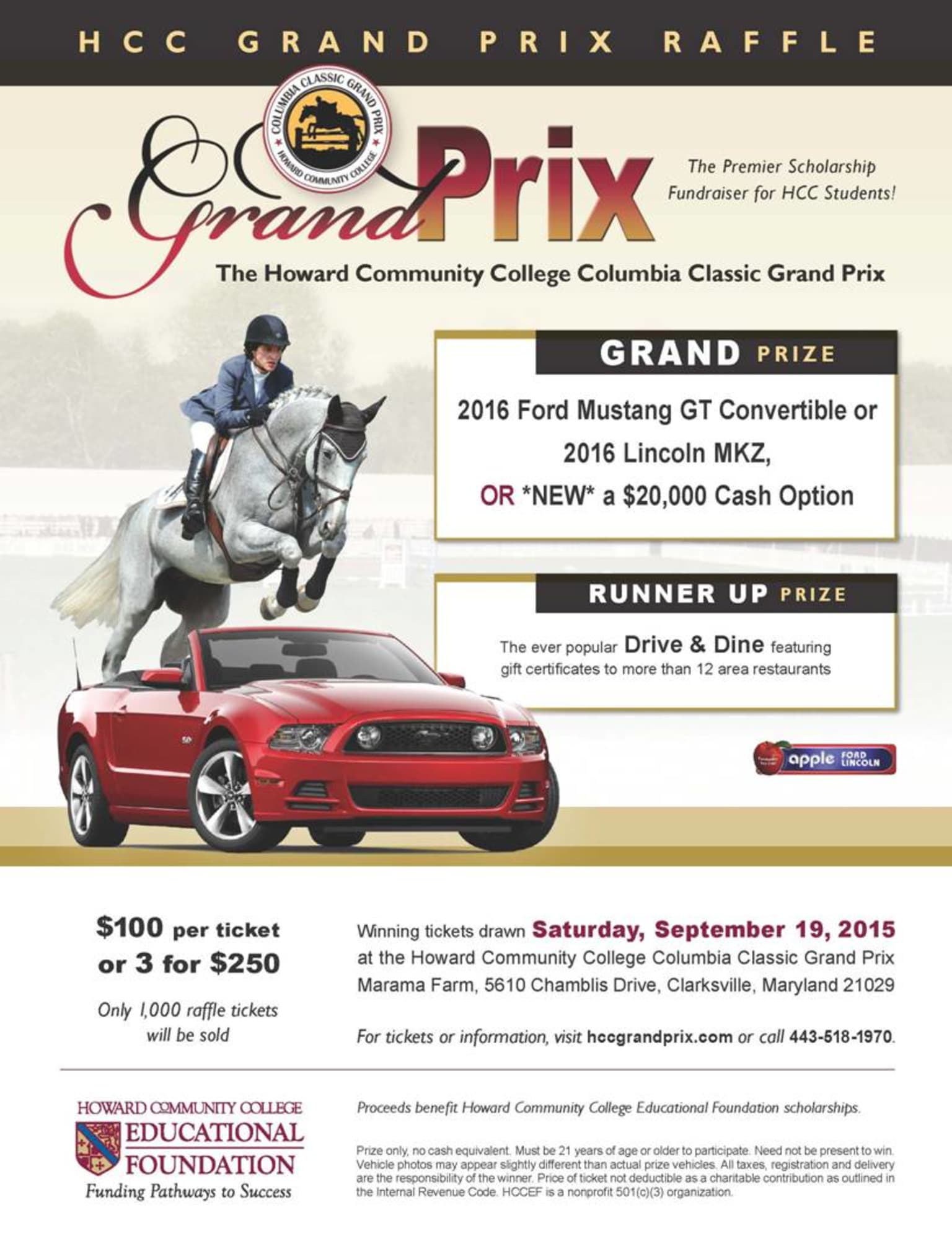 a flyer for the grand prix with a horse and rider jumping over a red mustang mustang mustang mustang mustang mustang mustang mustang mustang mustang mustang mustang mustang mustang mustang mustang mustang mustang mustang mustang mustang