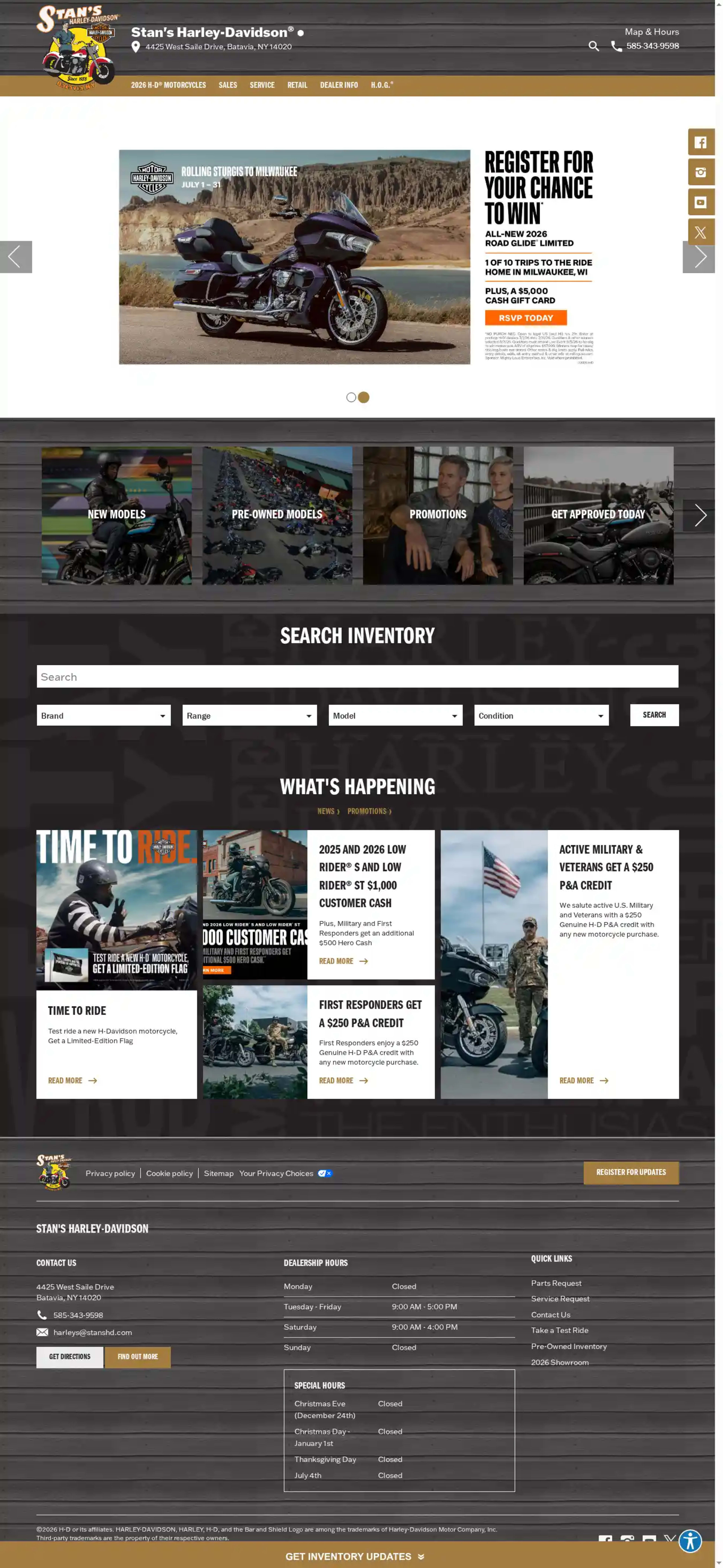 Screenshot of Stan's Harley-Davidson, Inc.