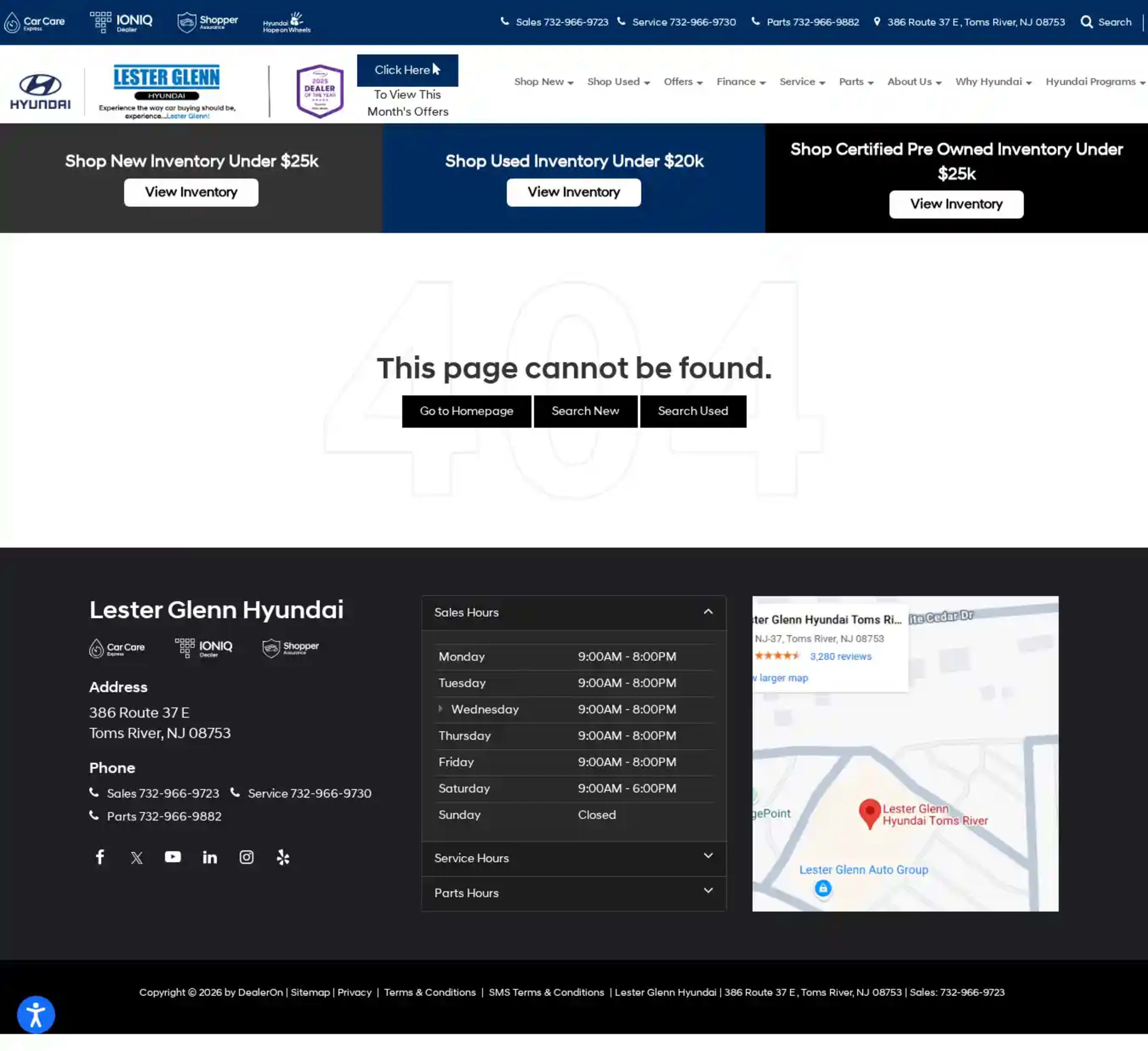 Screenshot of Lester Glenn Hyundai Of Manaha