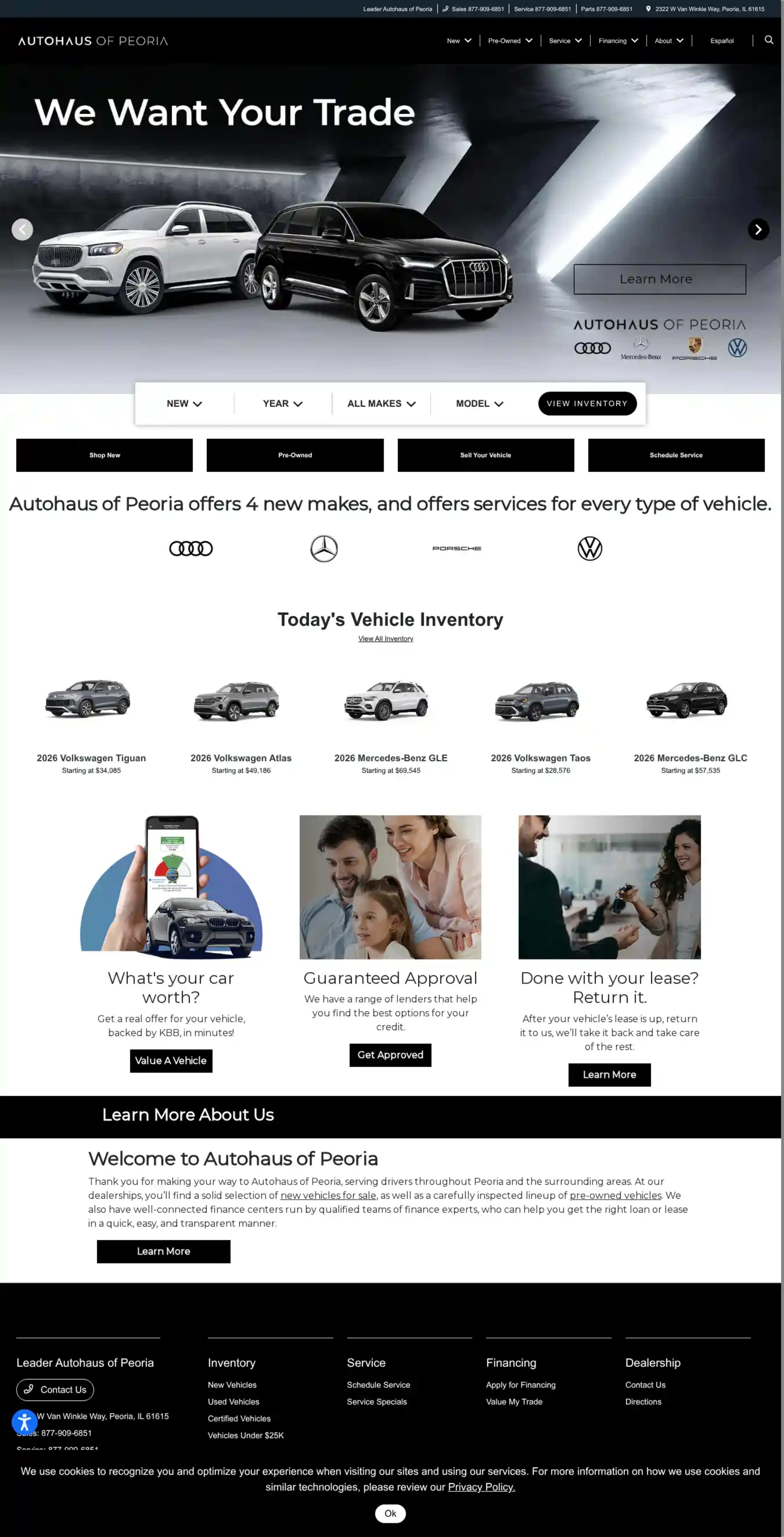 Screenshot of Leader Autohaus of Peoria