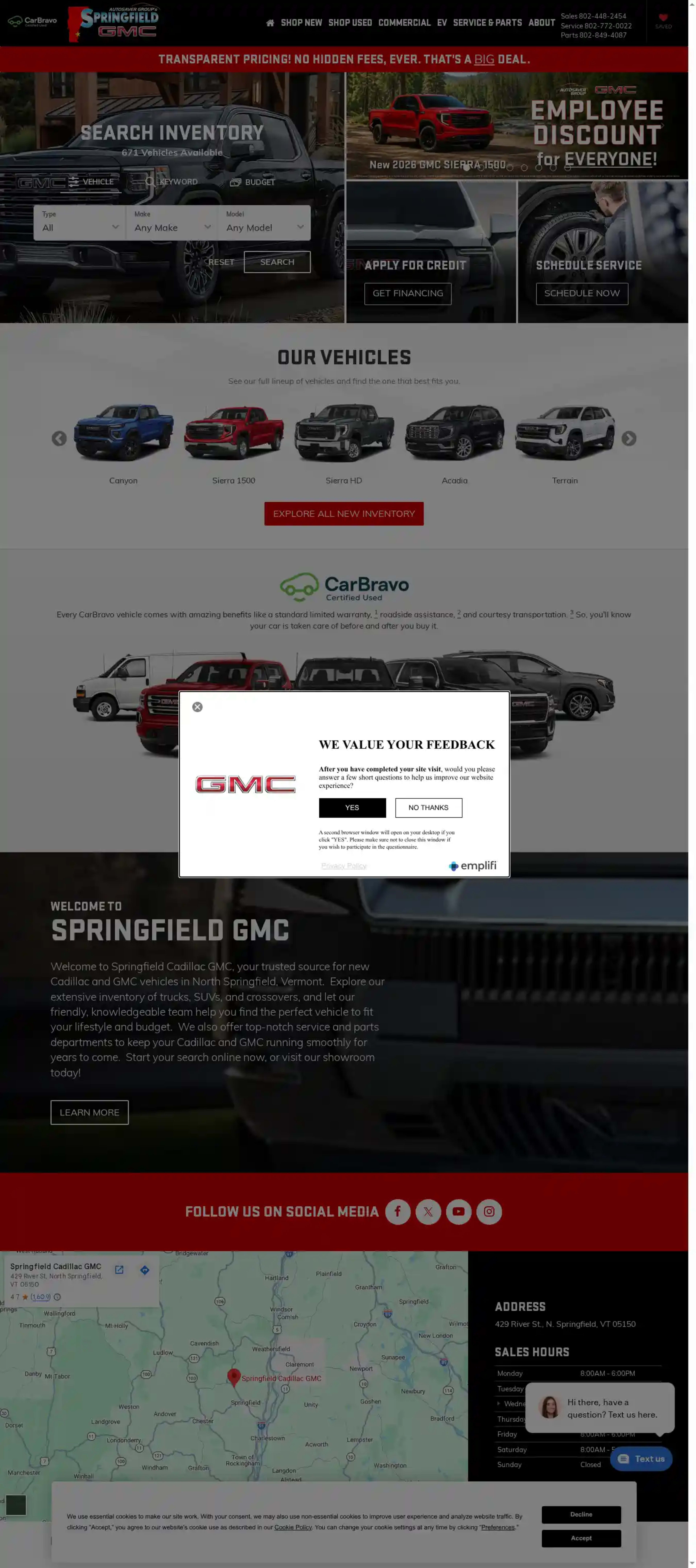 Screenshot of Springfield GMC