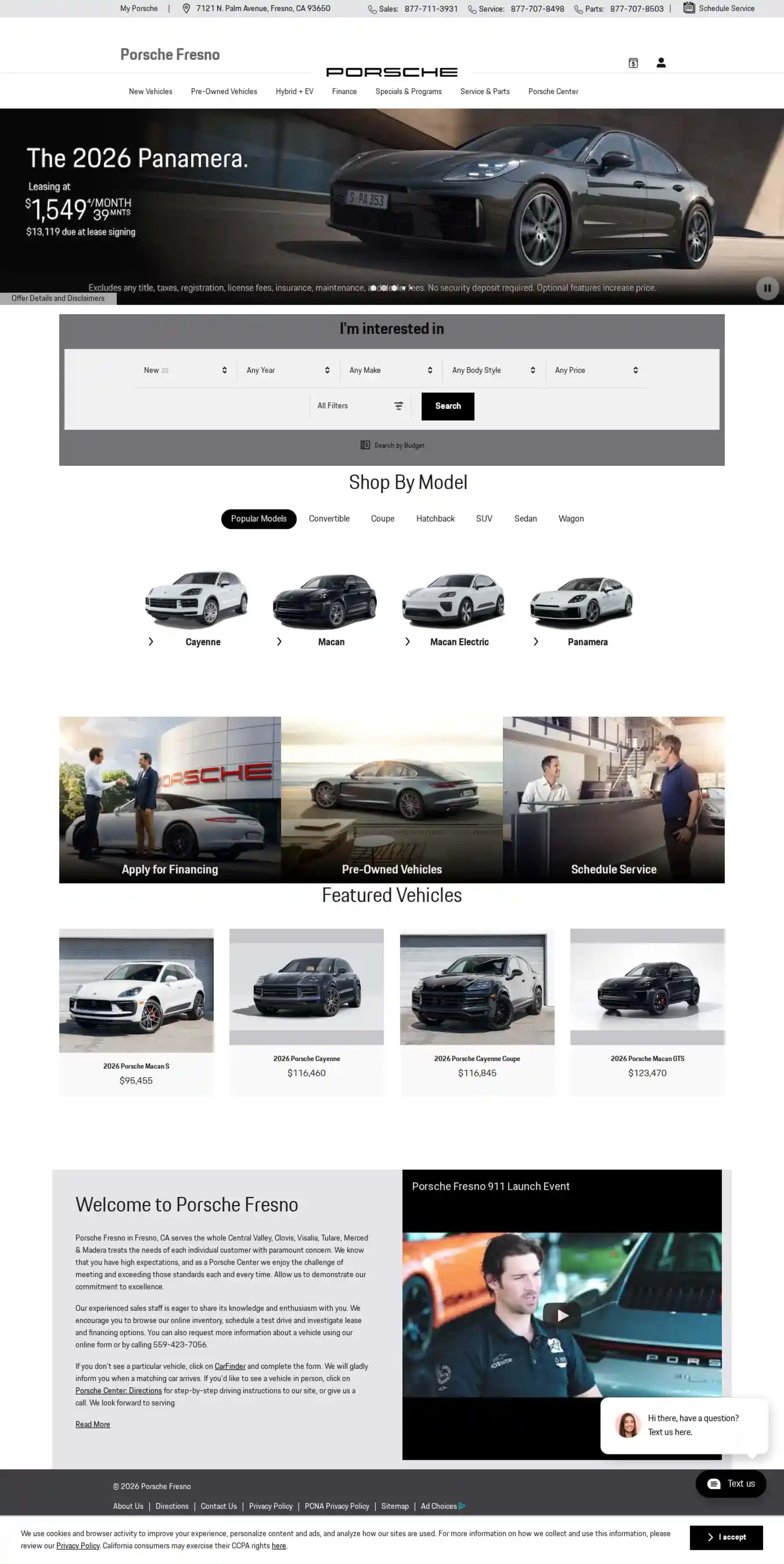 Screenshot of Porsche Fresno