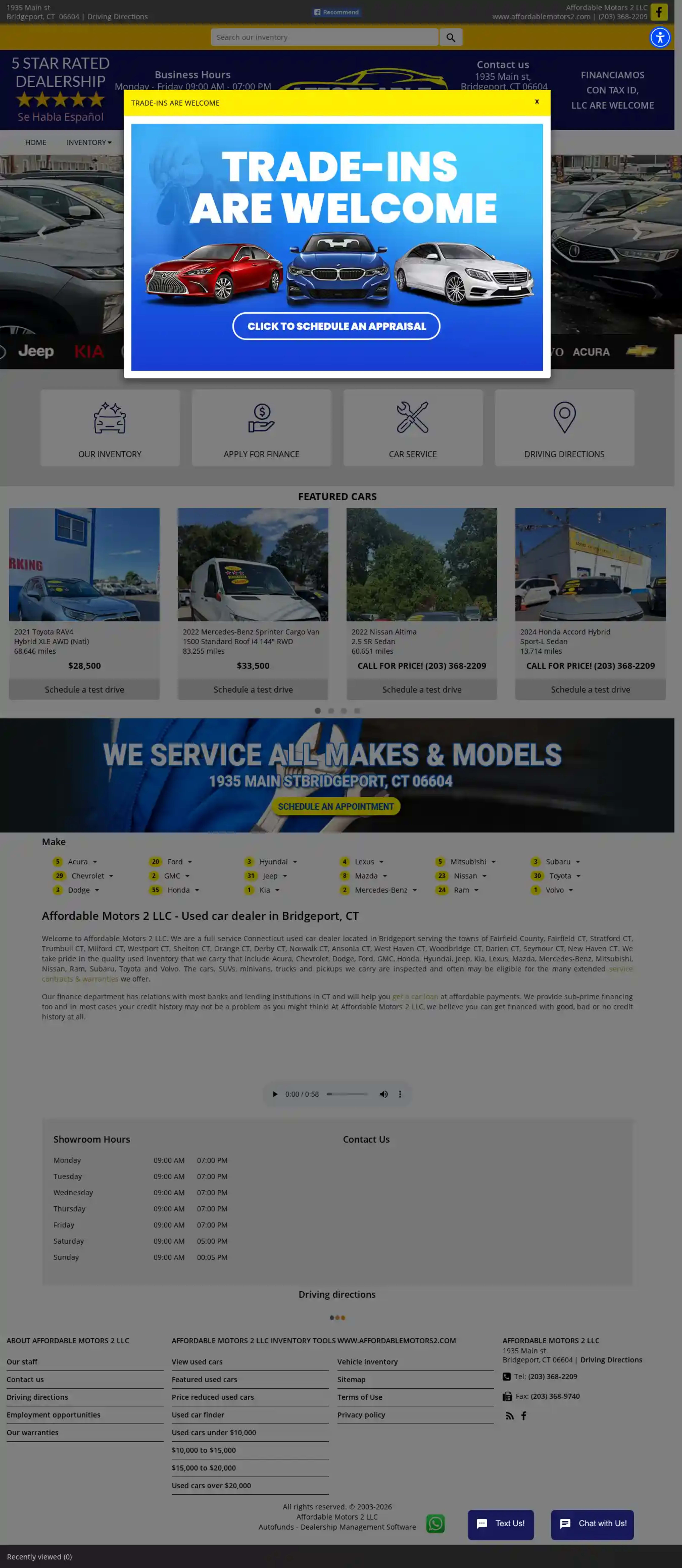 Screenshot of affordable motors 2
