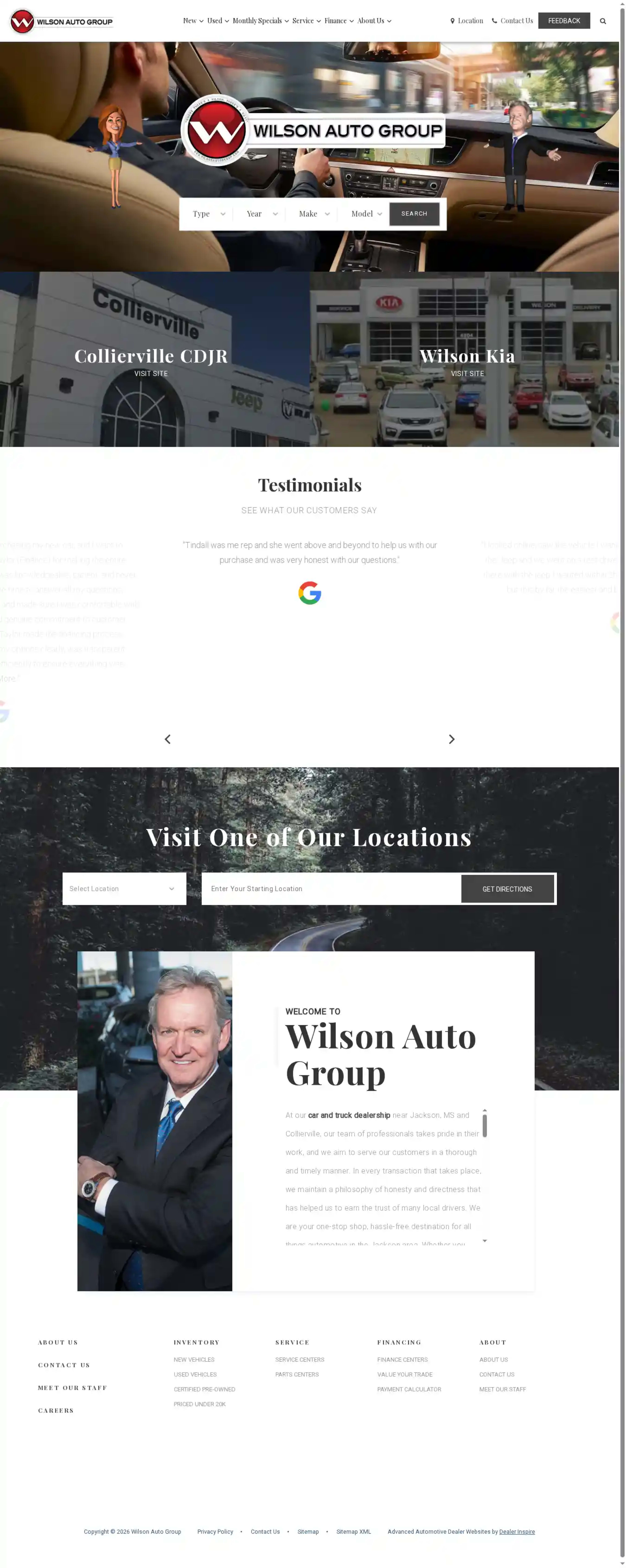 Screenshot of Wilson Auto Group