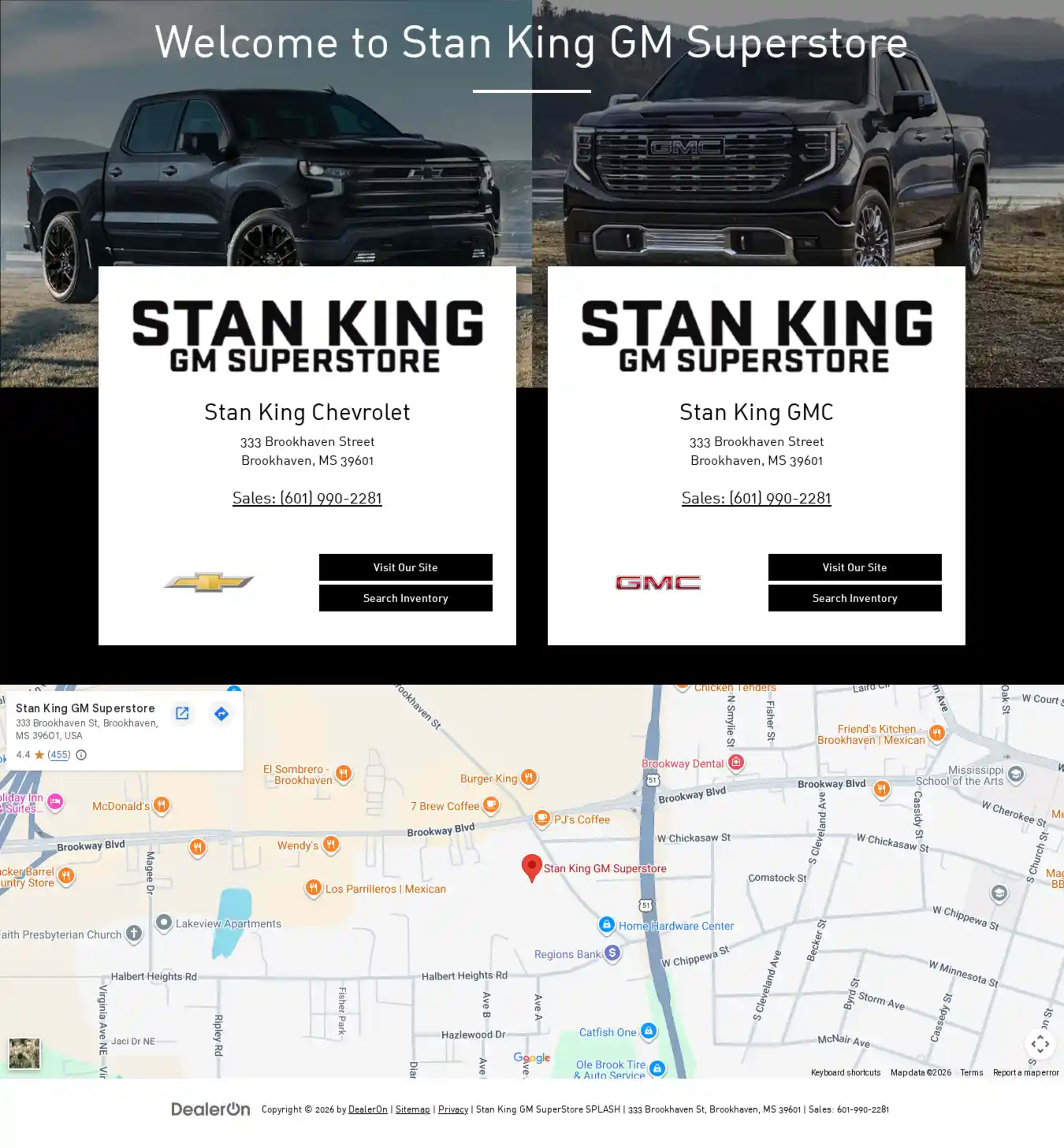 Screenshot of Stan King GM SuperStore
