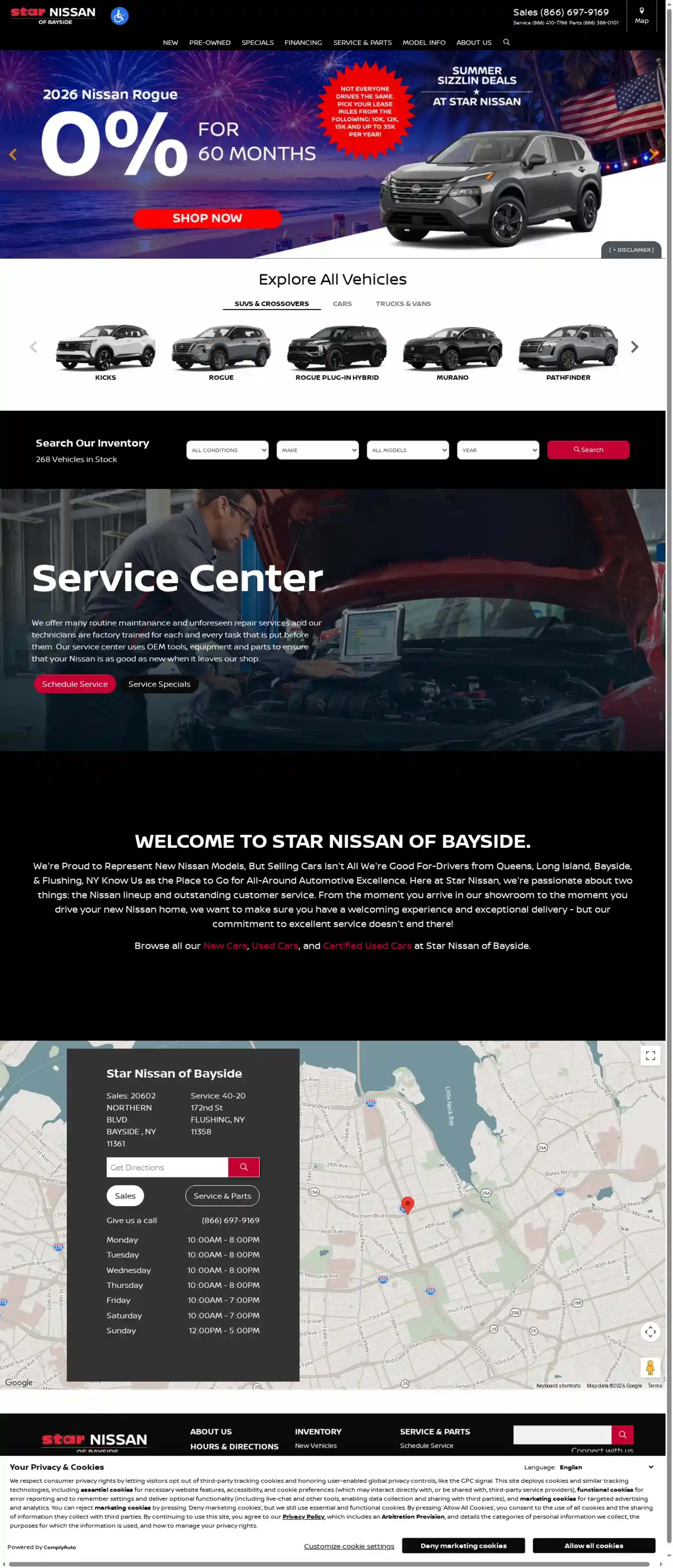 Screenshot of Star Nissan of Bayside
