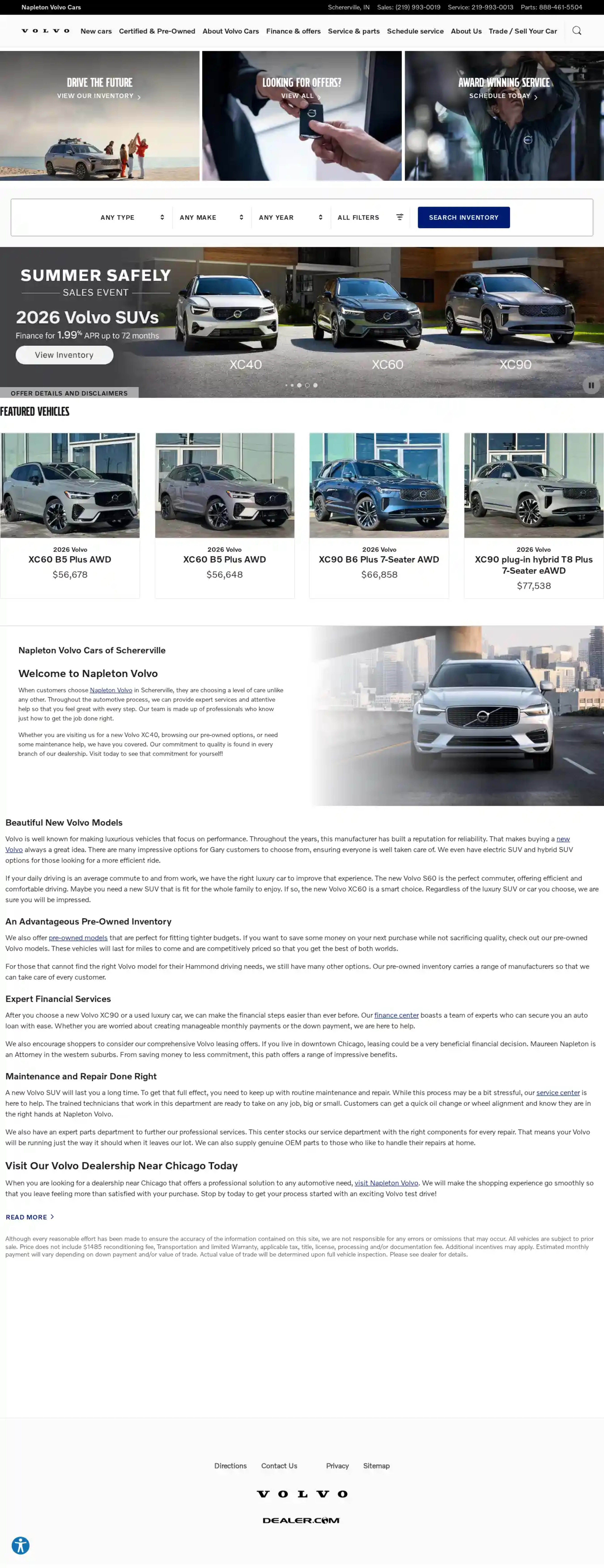 Screenshot of Napleton Volvo