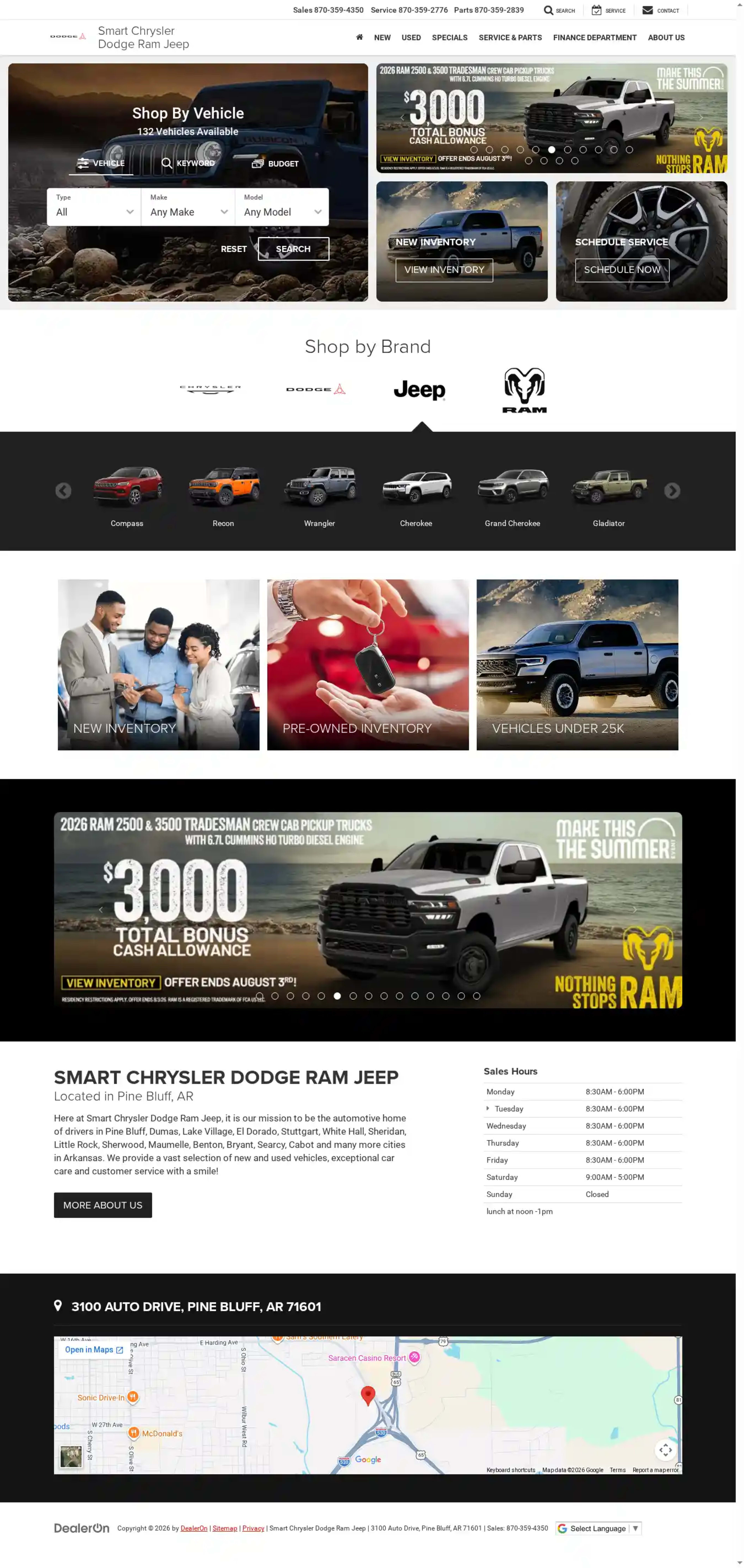 Screenshot of Smart Chrysler Dodge Ram Jeep