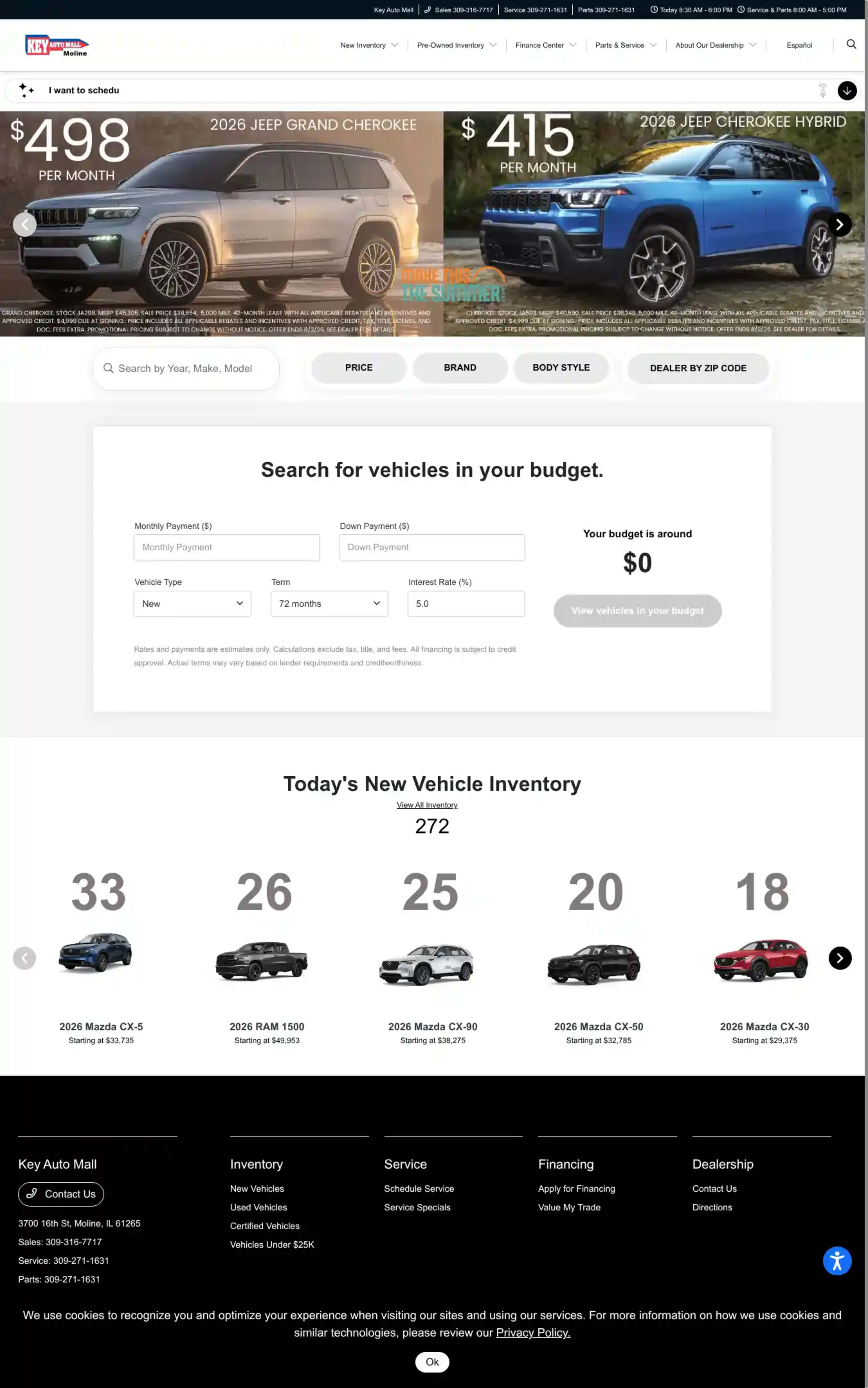Screenshot of Key Auto Mall