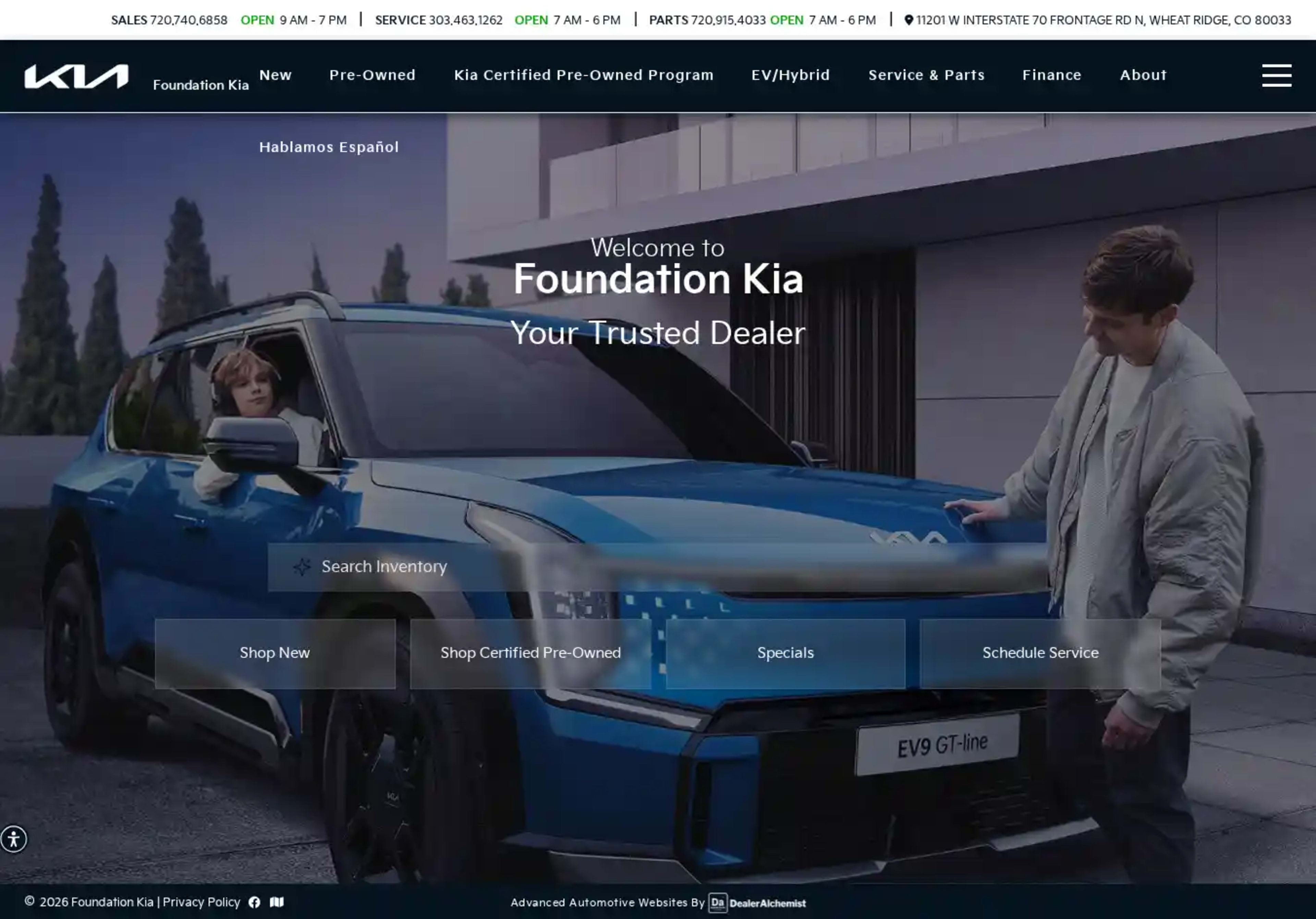 Screenshot of Foundation Kia