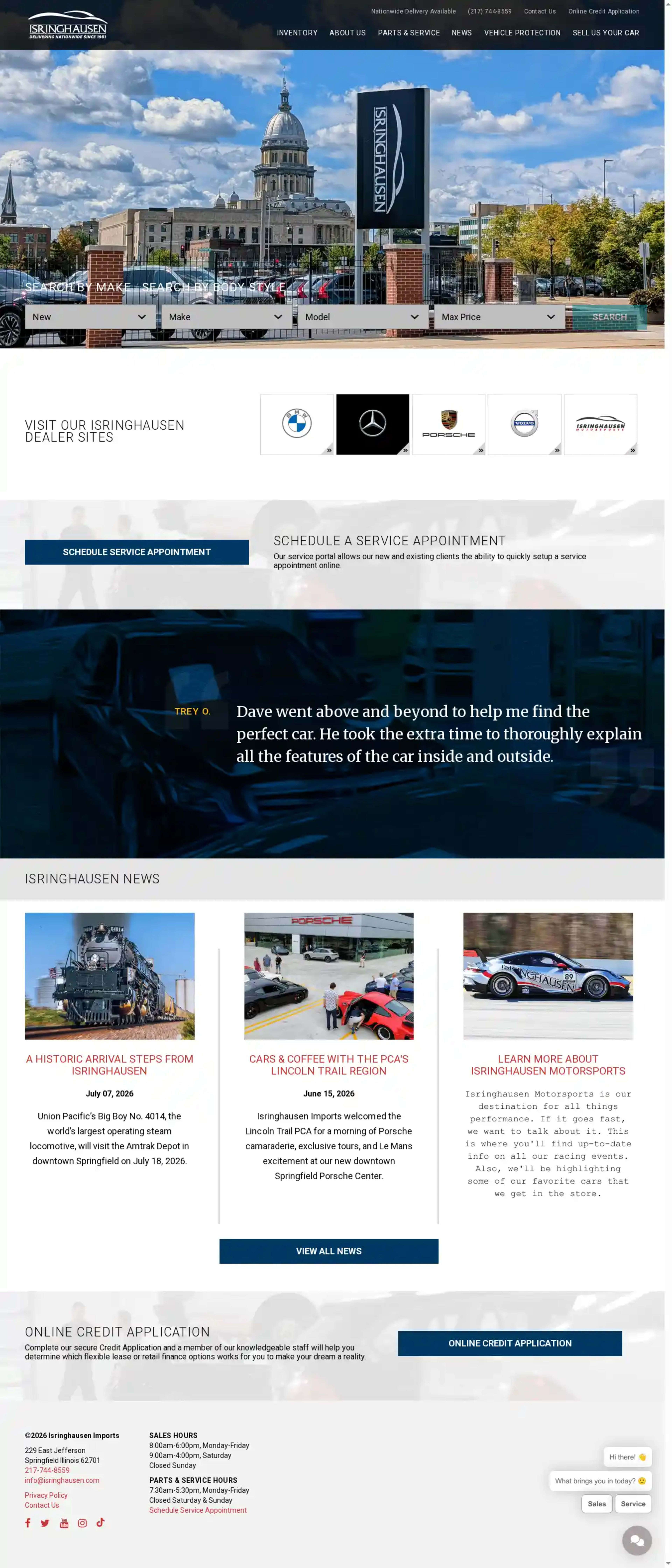 Screenshot of Isringhausen Imports