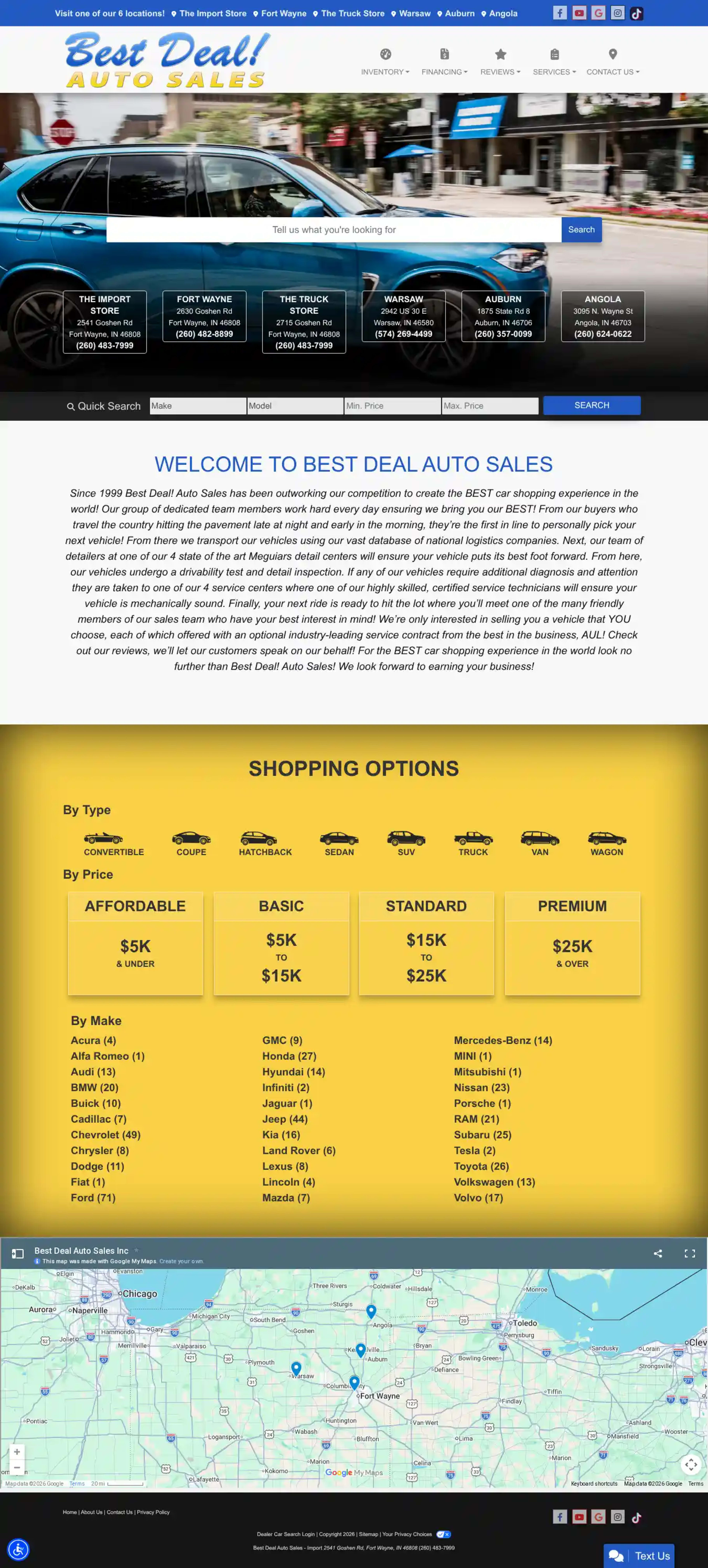 Screenshot of Best Deal Auto Sales