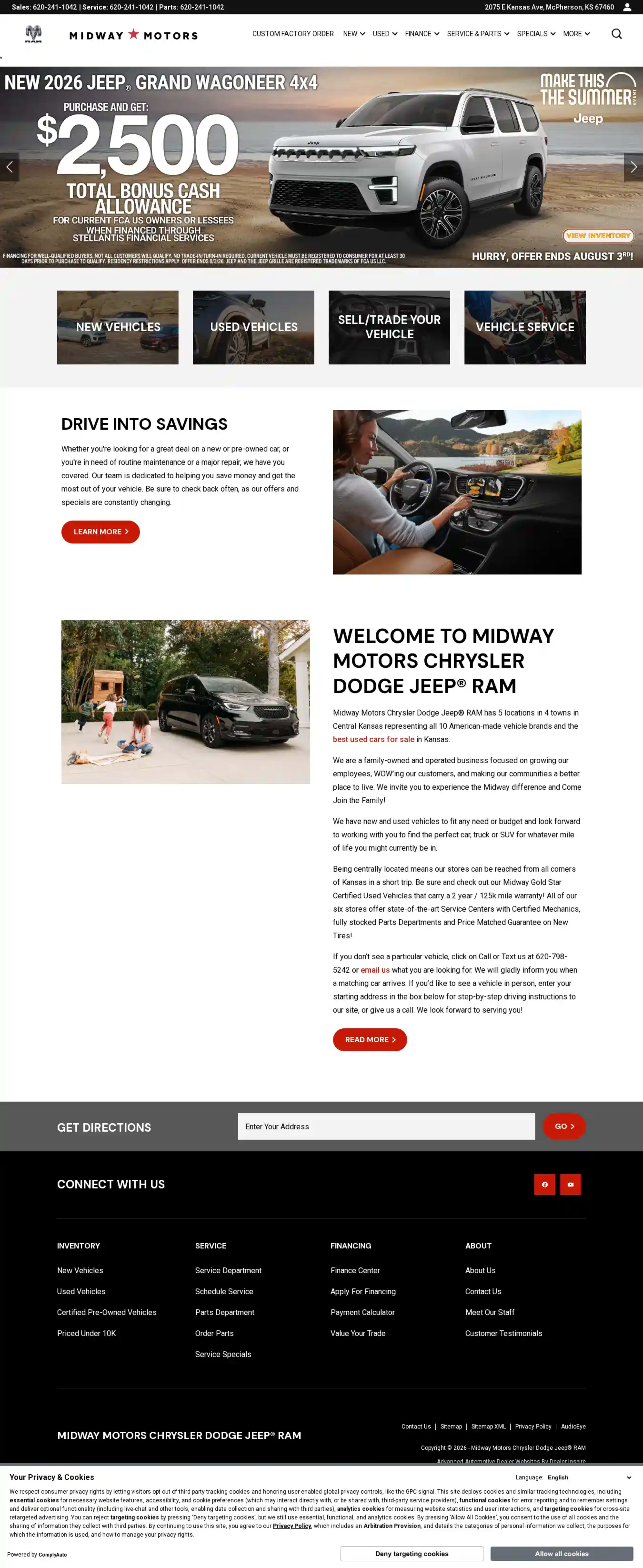 Screenshot of Midway Motors Chrysler Dodge Jeep® RAM