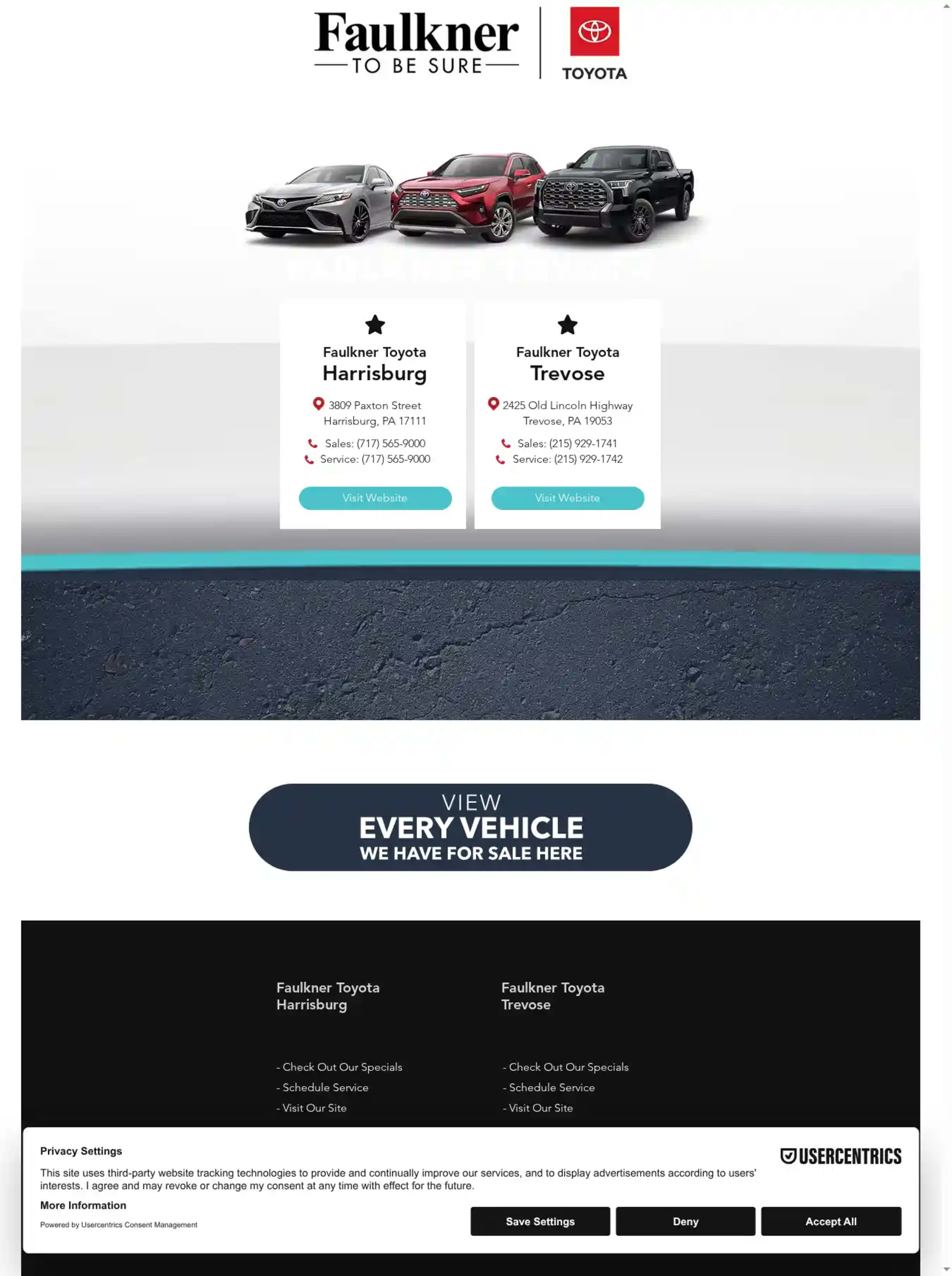 Screenshot of Faulkner Toyota