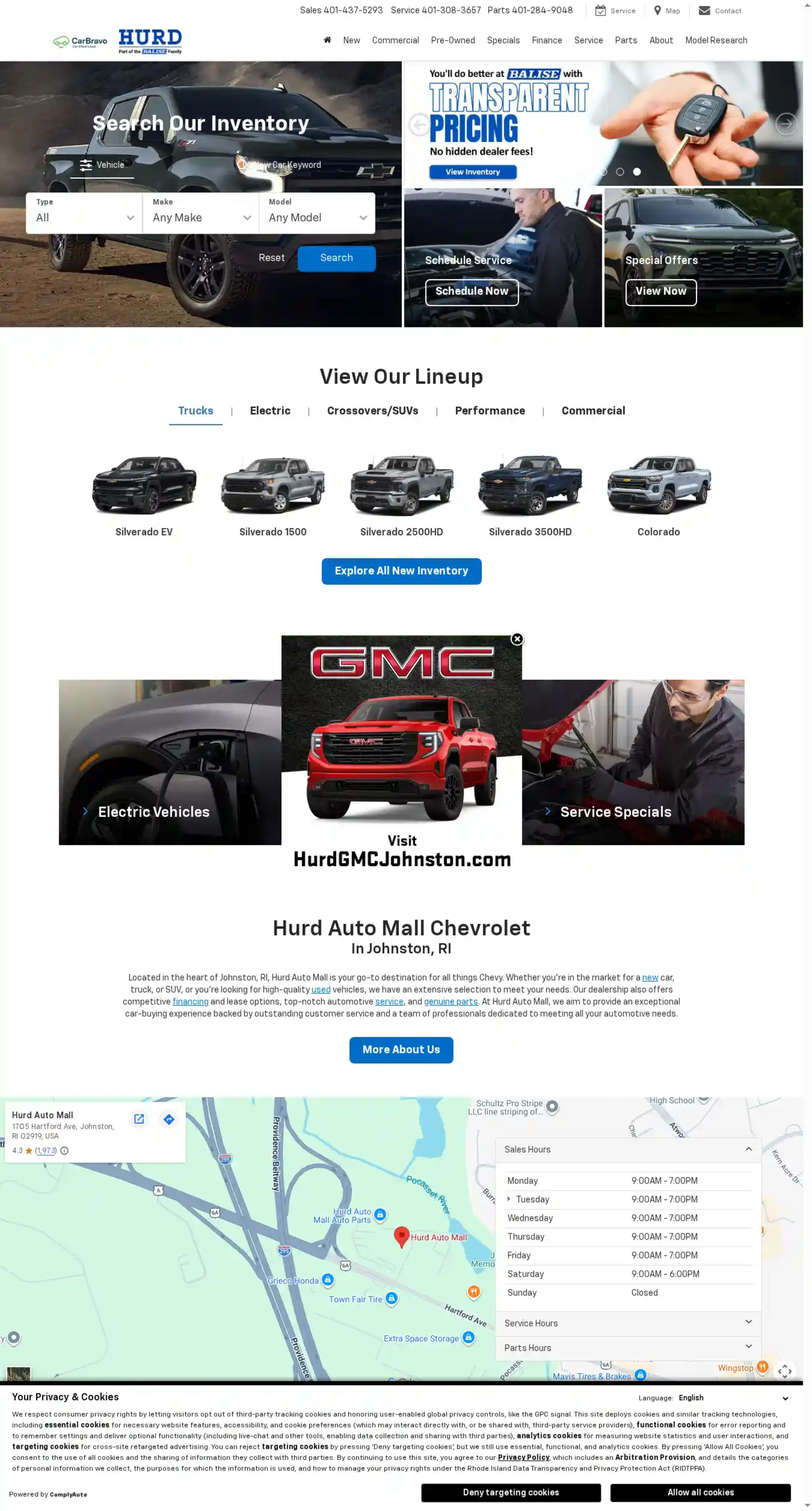 Screenshot of Hurd Auto Mall Chevrolet