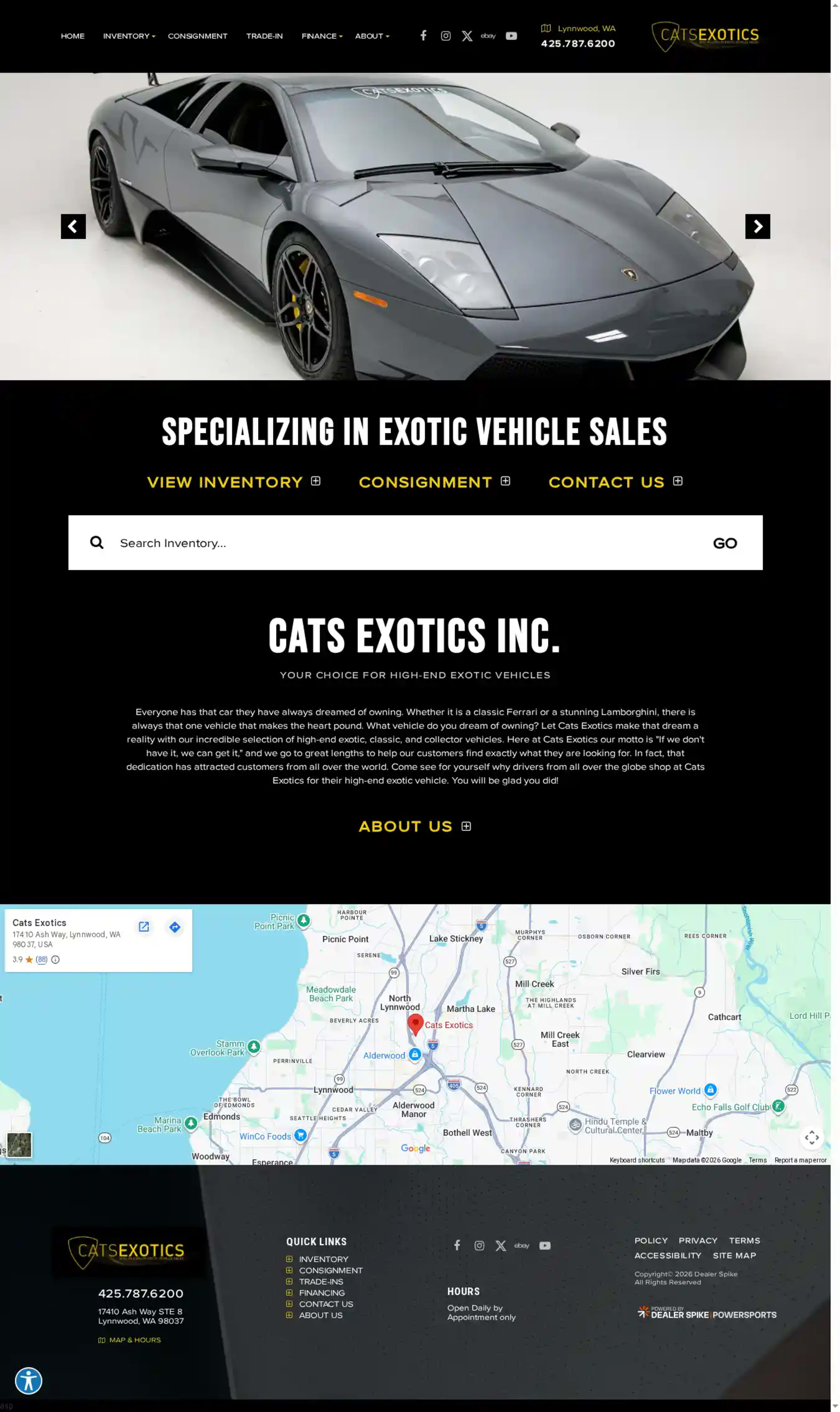 Screenshot of Cats Exotics