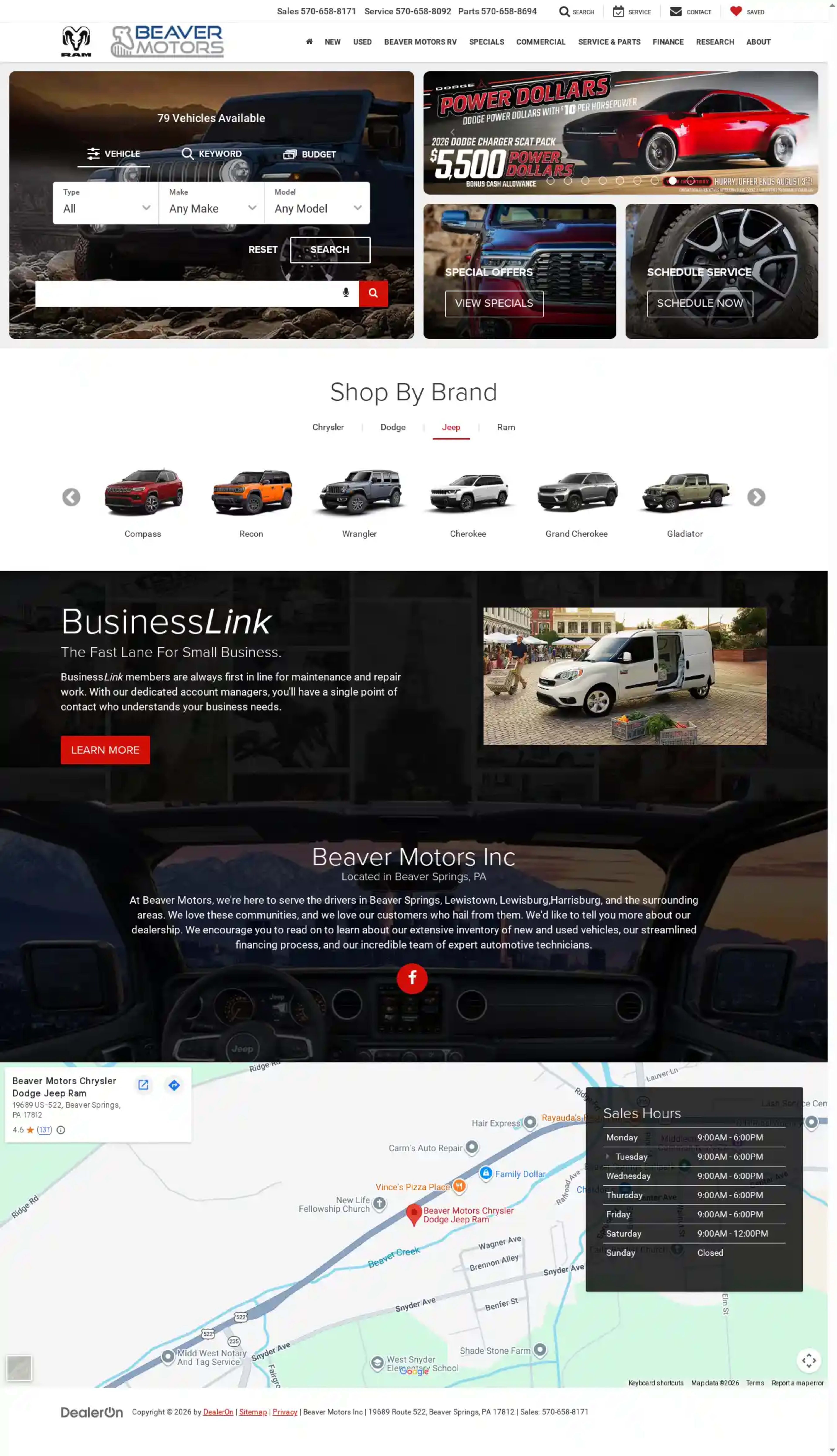 Screenshot of Beaver Motors Inc