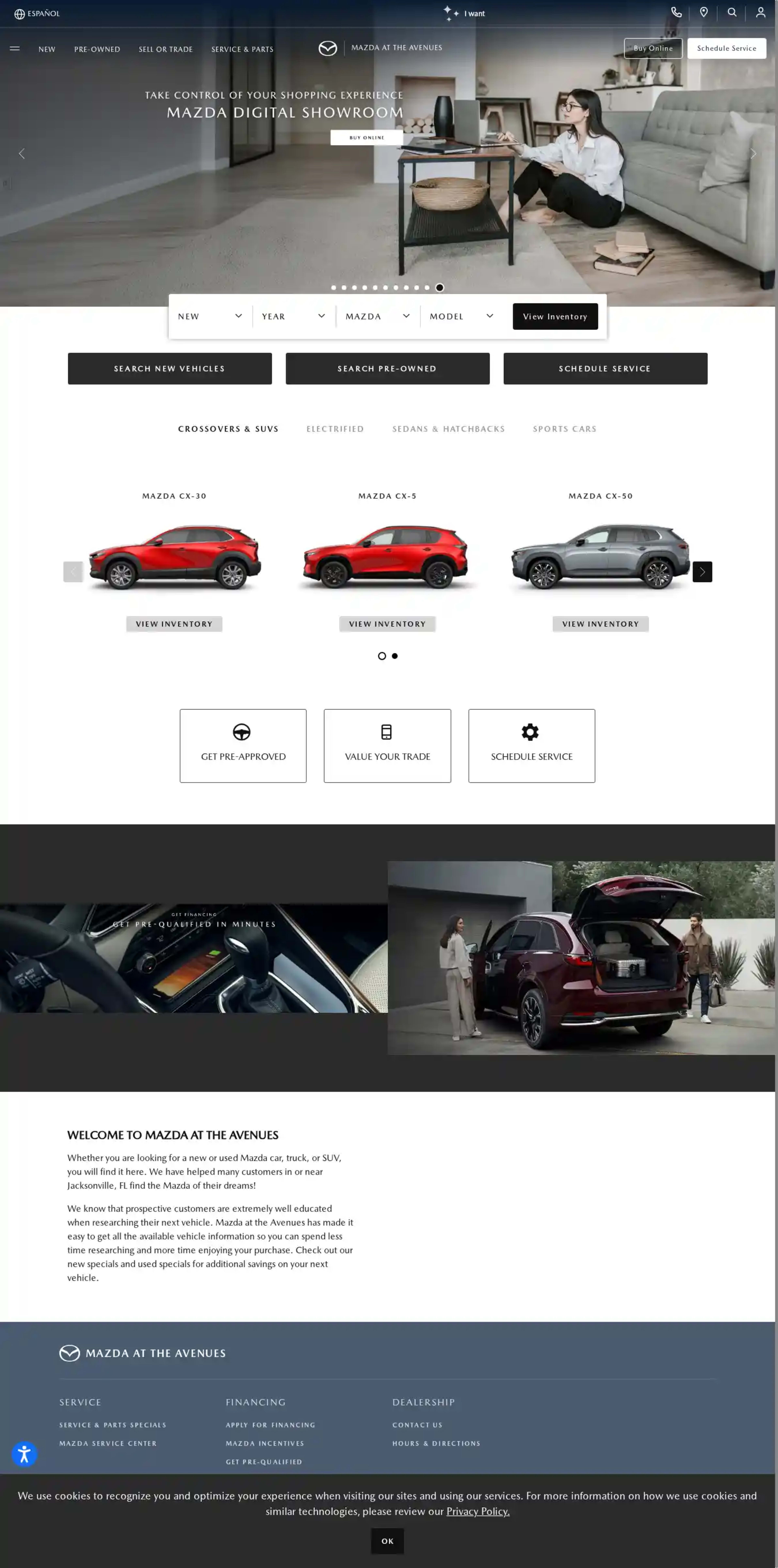 Screenshot of Mazda at the Avenues