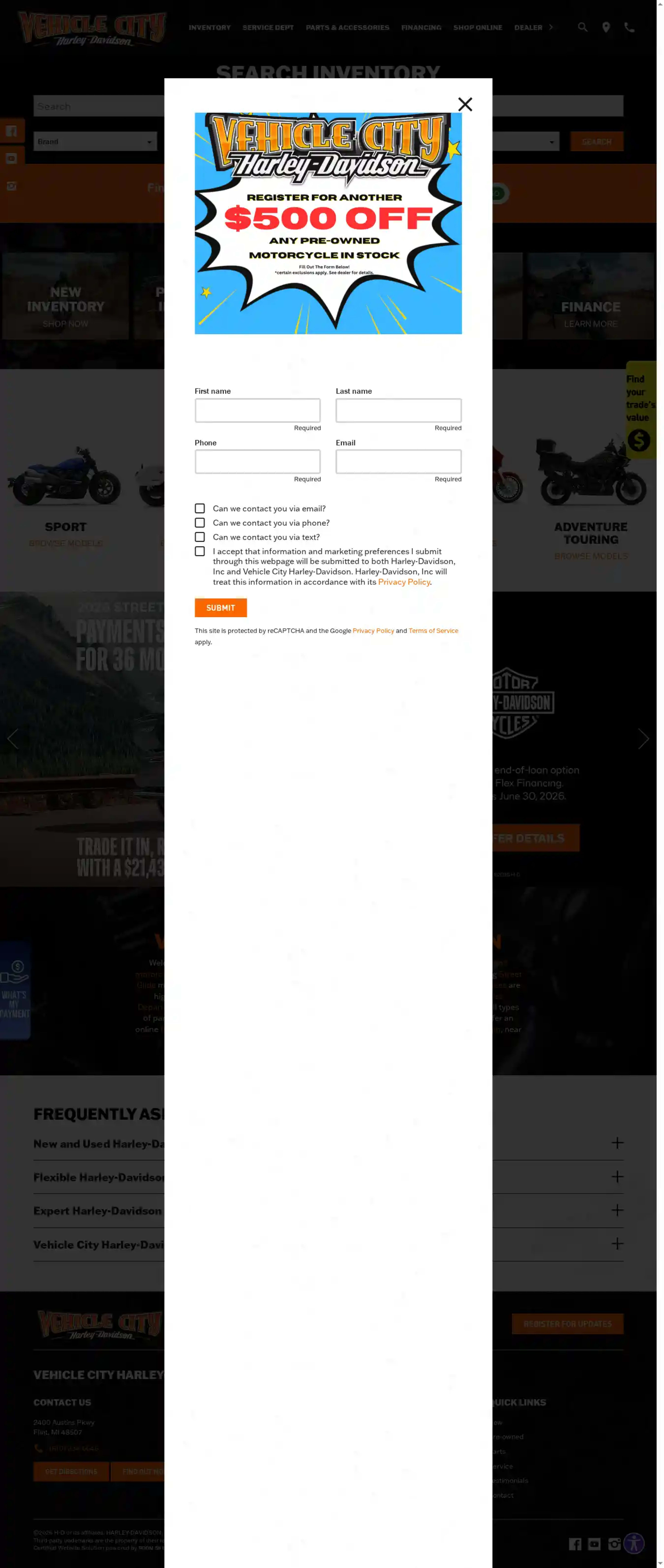 Screenshot of Vehicle City Harley-Davidson