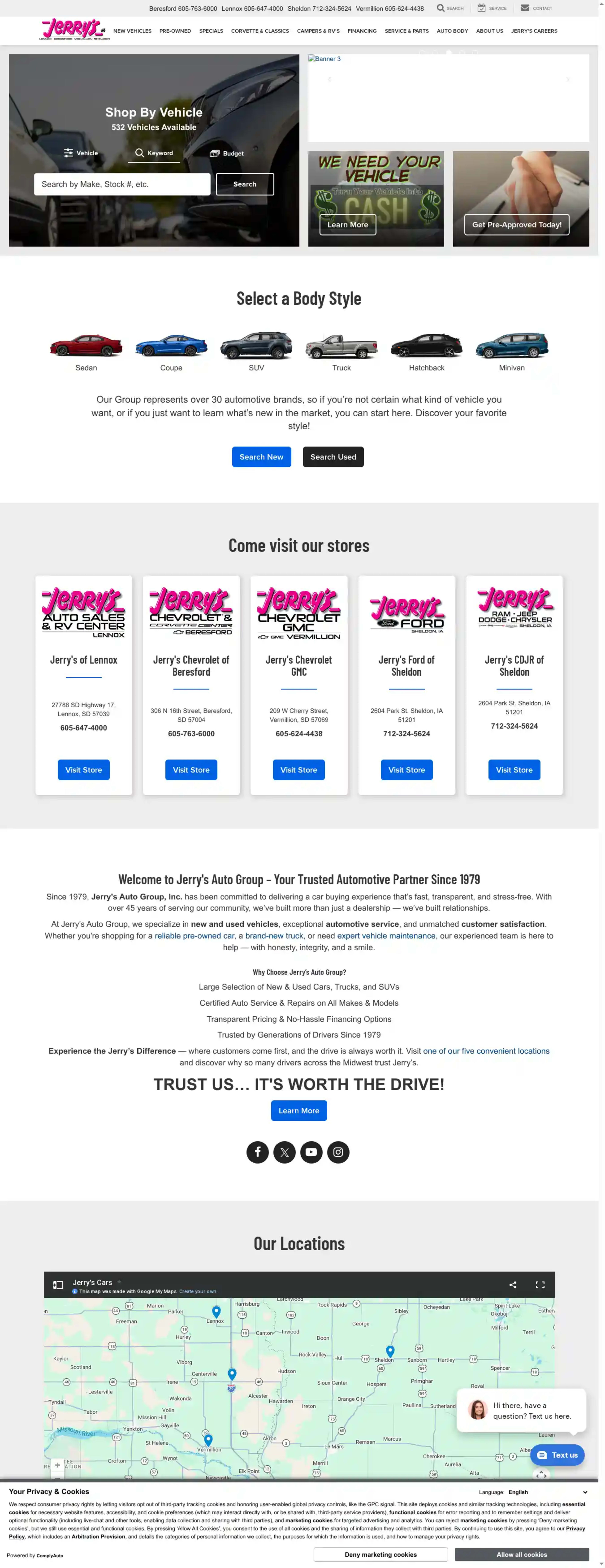 Screenshot of Jerrys Auto Sales