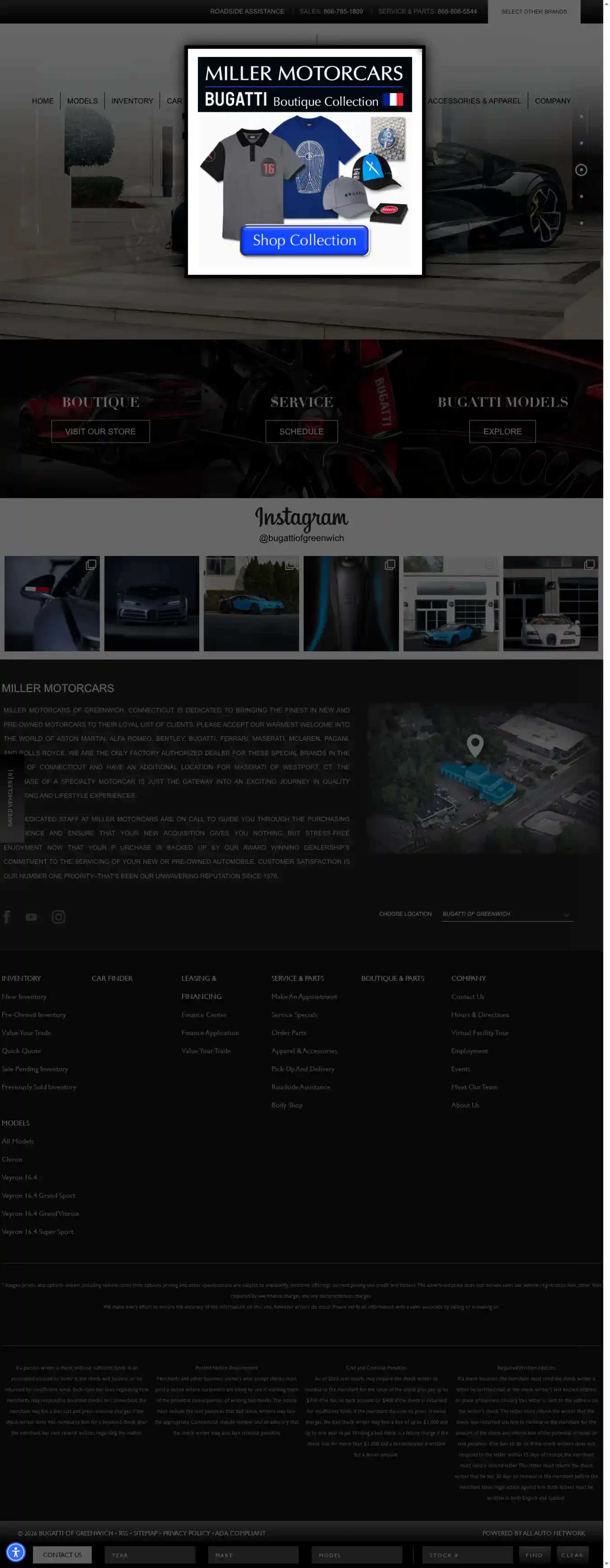 Screenshot of Bugatti Greenwich