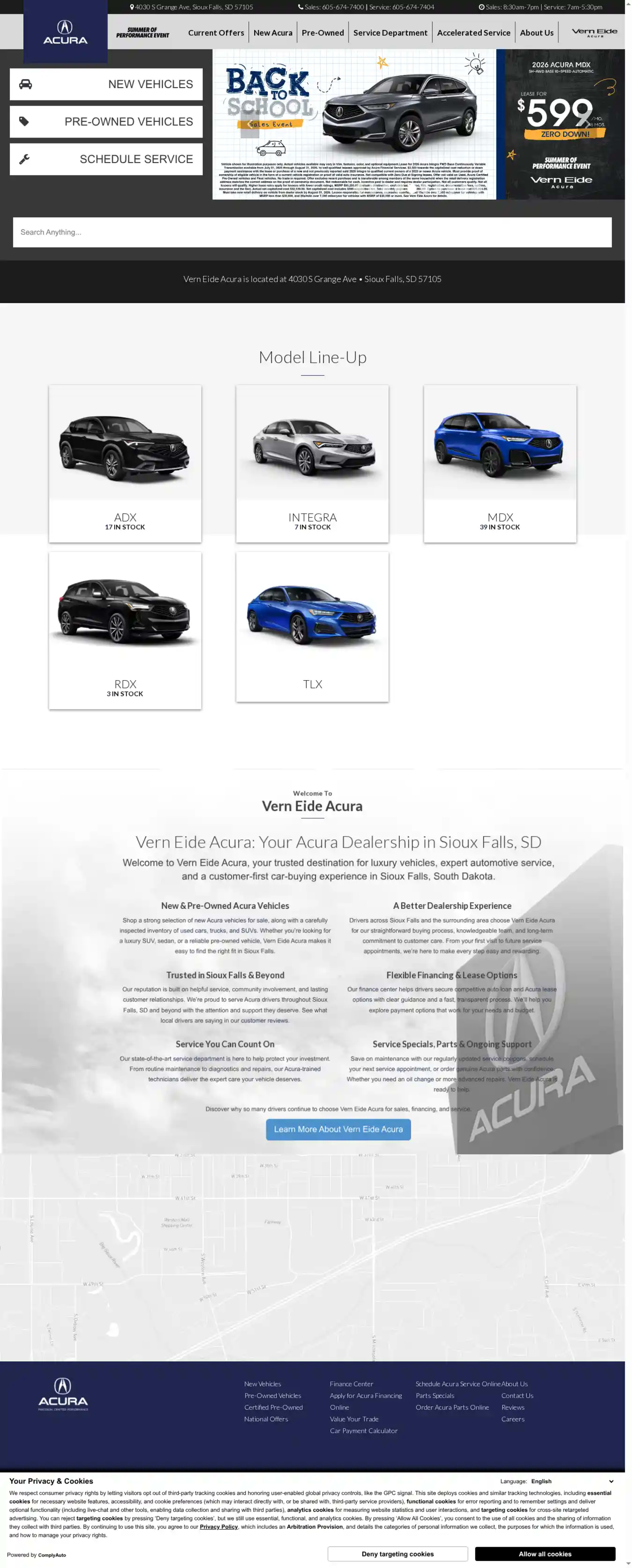 Screenshot of Vern Eide Acura