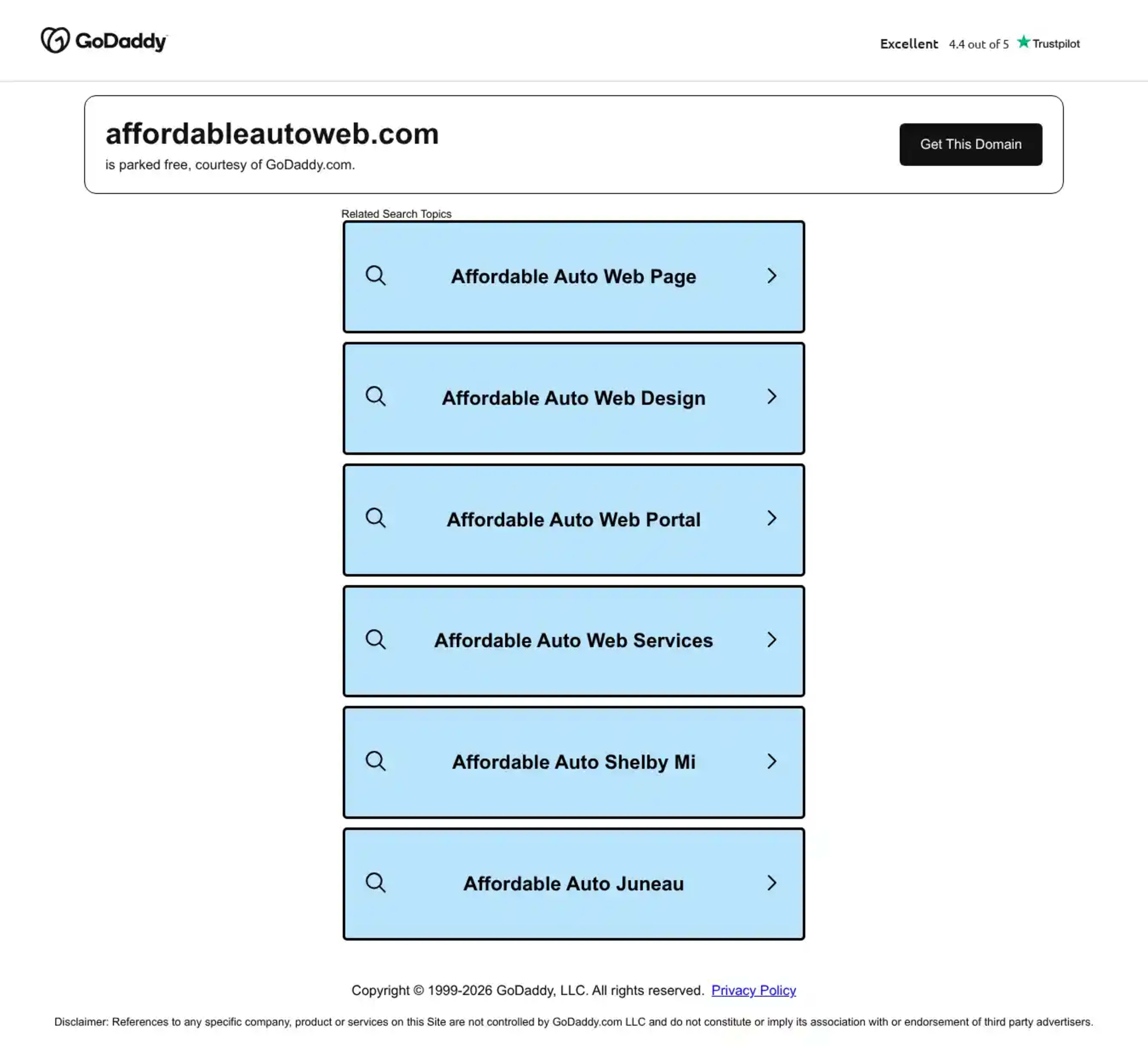 Screenshot of Affordable Auto Inc