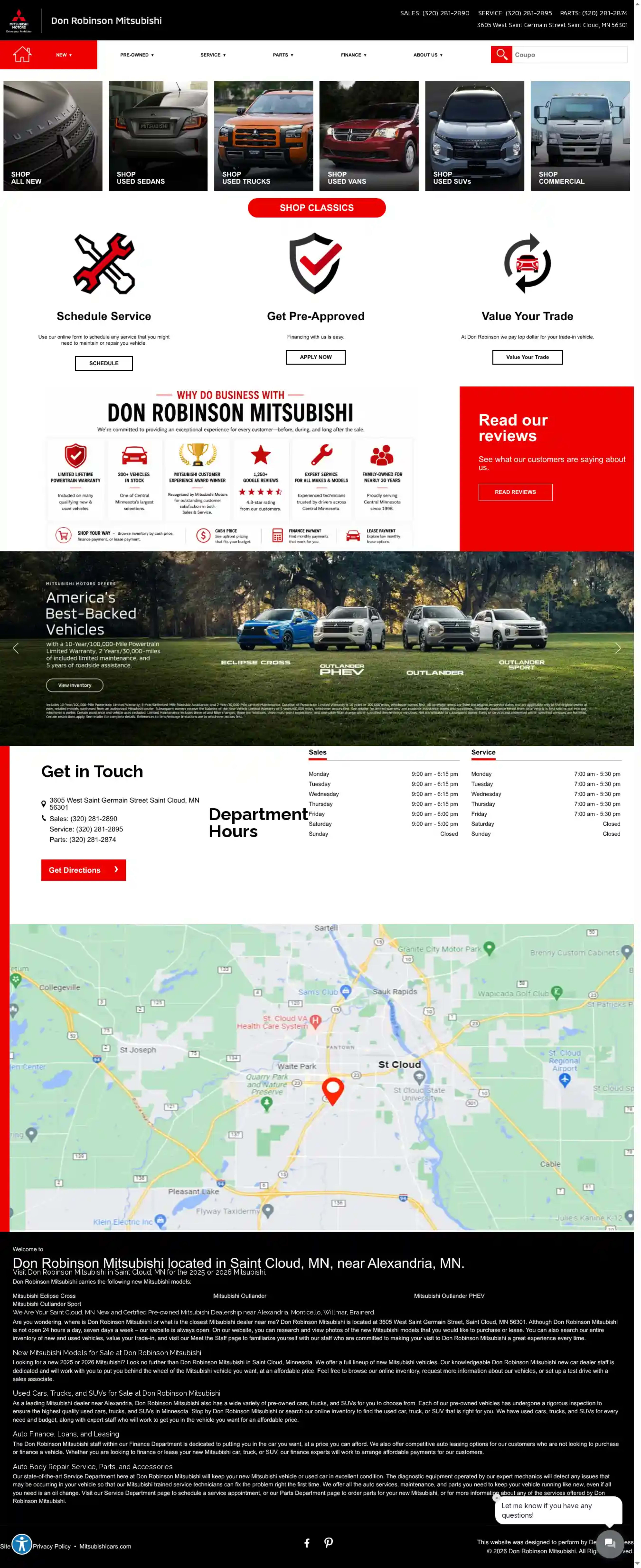 Screenshot of Don Robinson Mitsubishi